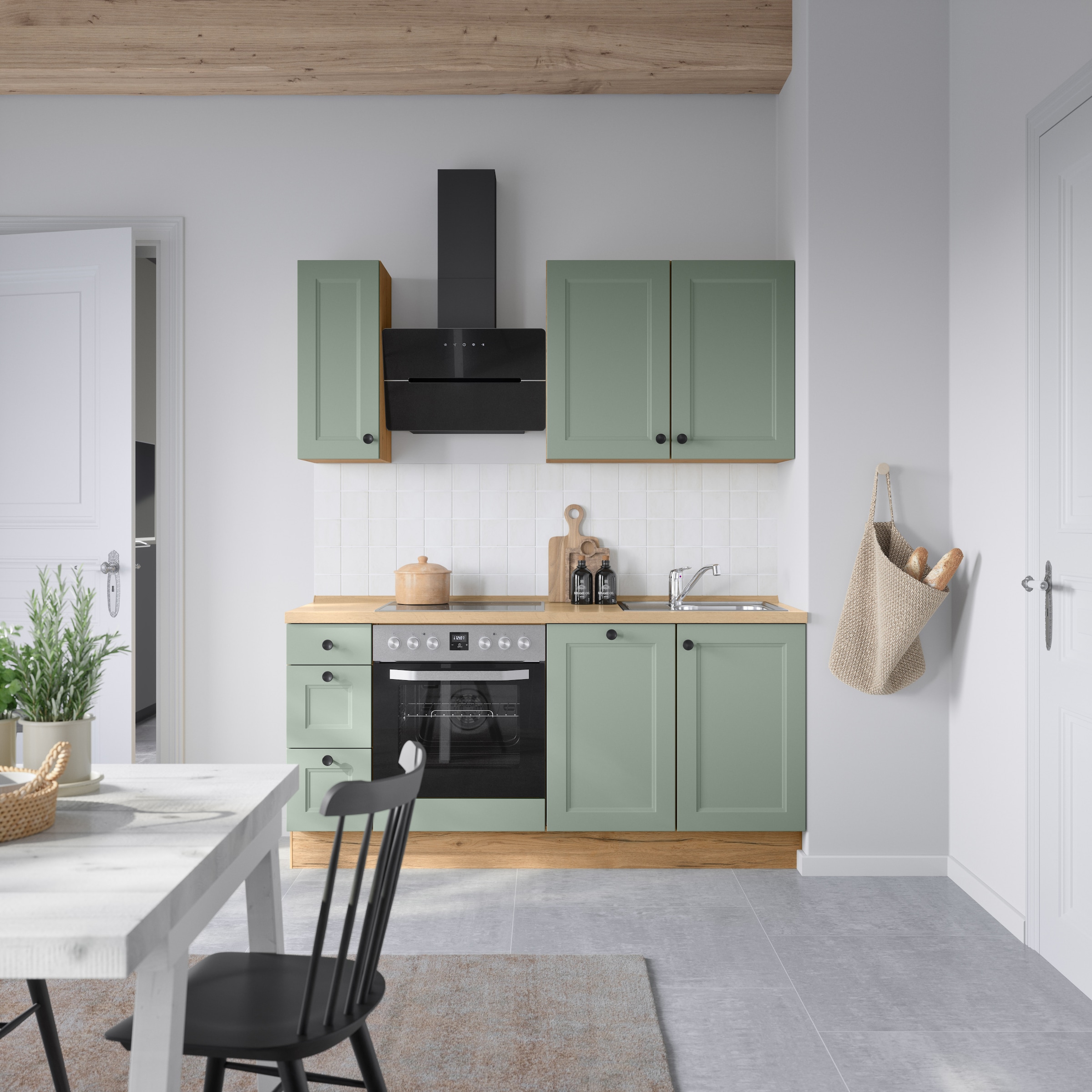 nobilia® Küchenzeile »"Cascada II"«, vormontiert, Ausrichtung wählbar, Breite 180 cm, wahlw. mit E-Geräten