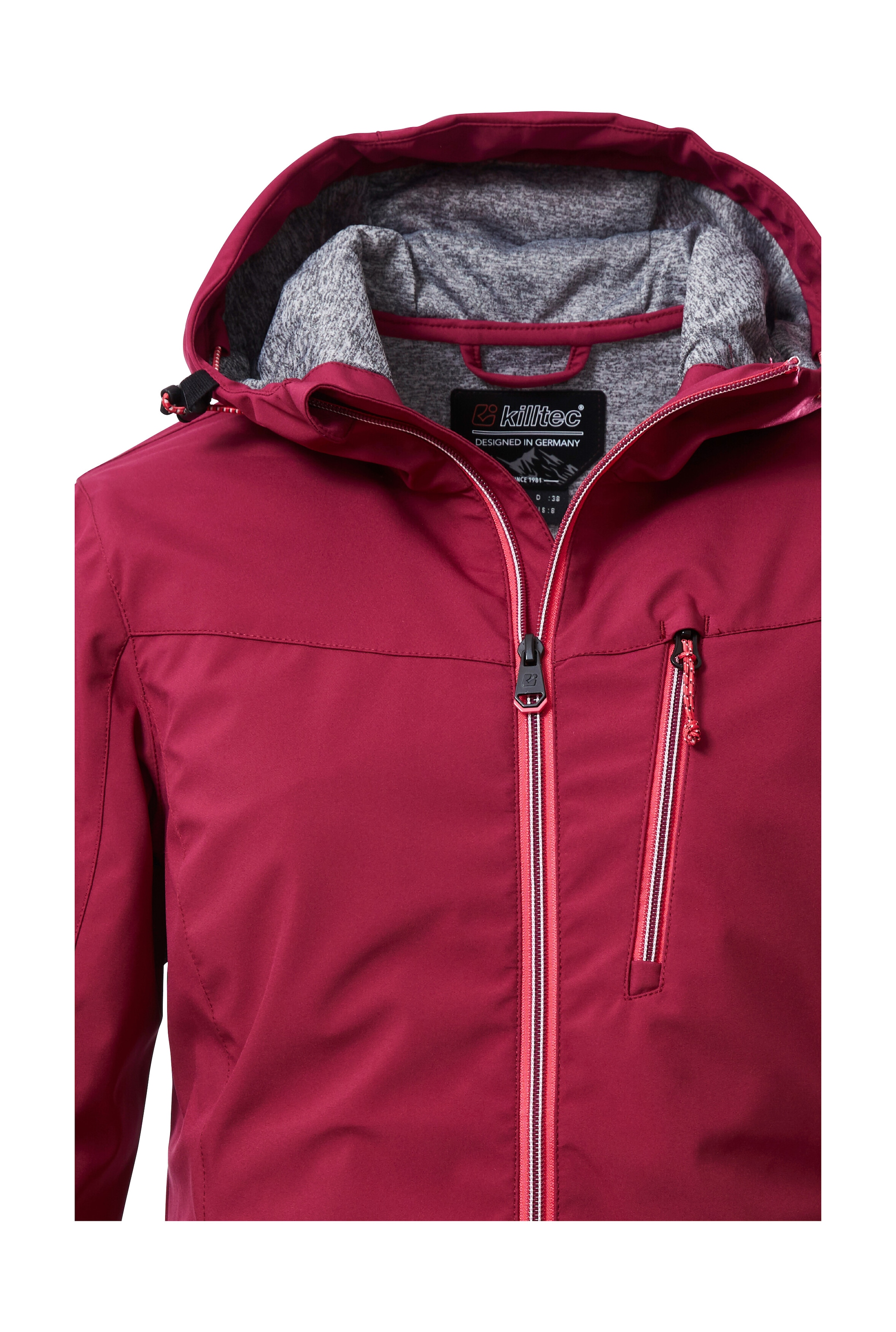 Killtec Softshelljacke »KOS 89 WMN SFTSHLL JCKT«, Damen Softshelljacke: Wind-und wasserdicht, atmungsaktiv, PFAS-frei