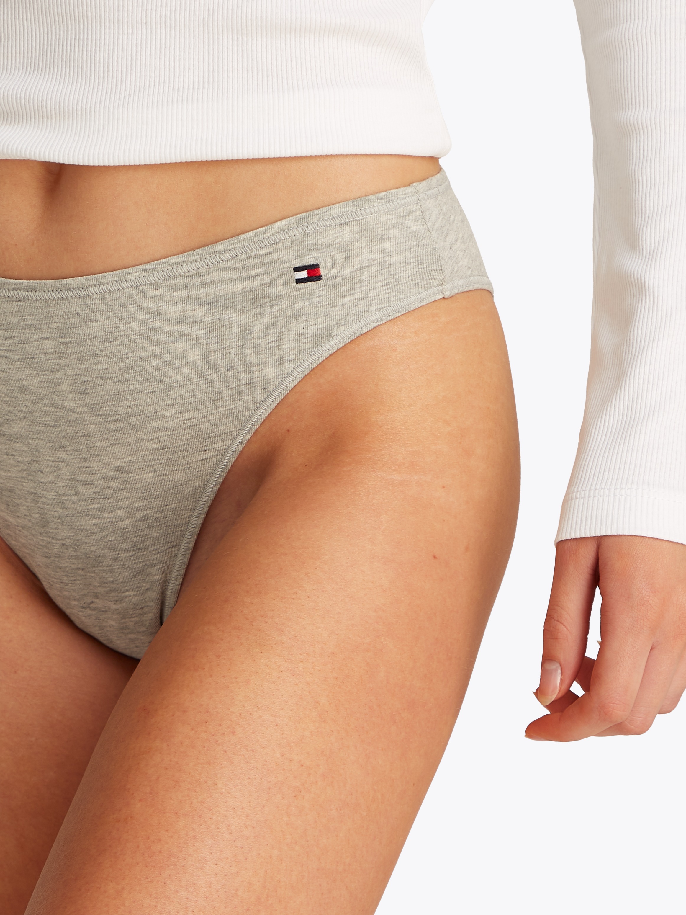 Tommy Hilfiger Underwear Brasilslip »3 PACK DIPPED BRAZILIAN«, (Packung, 3 St., 3er), mit gerippter Struktur, Logo