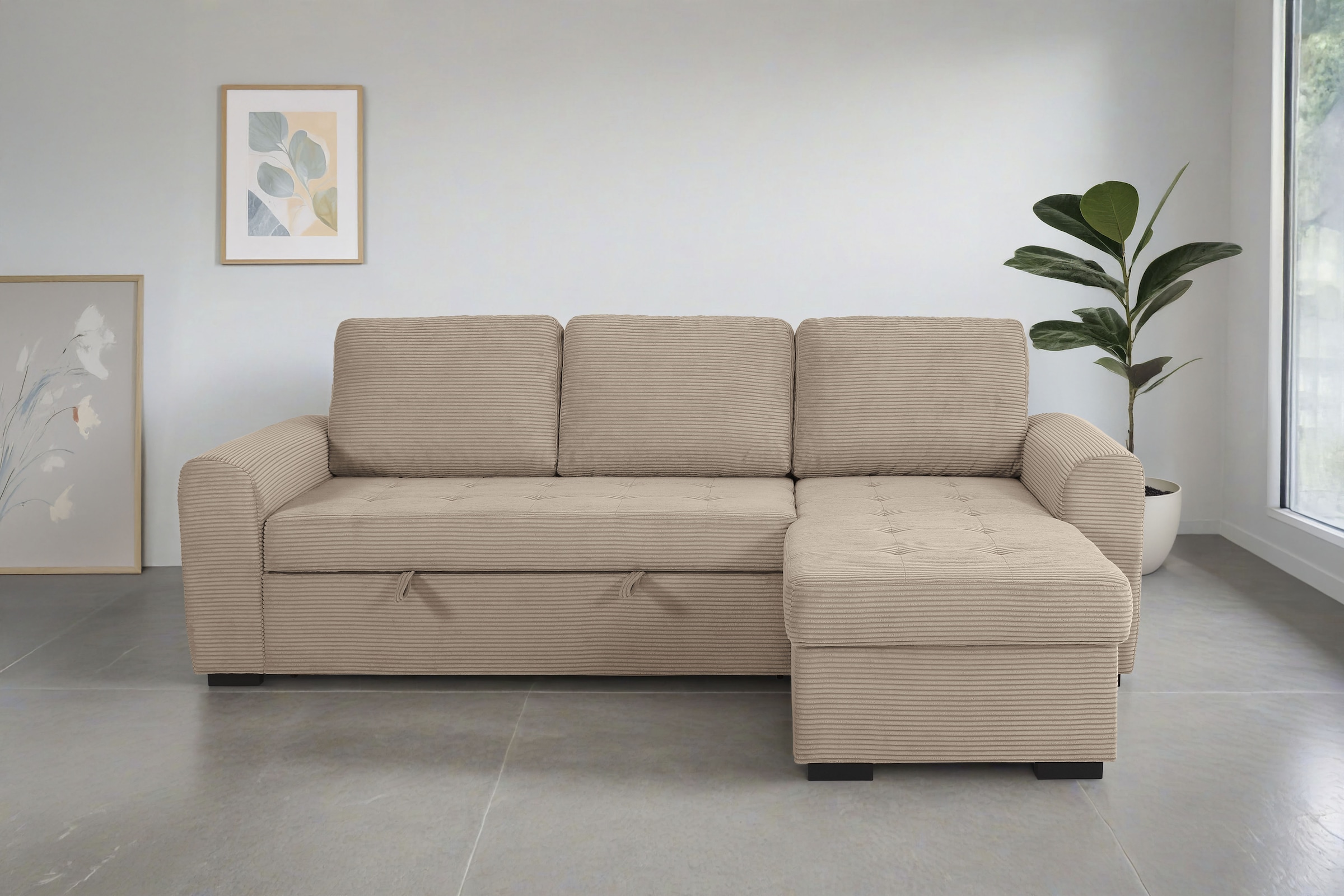 Trends by HG Ecksofa "POLL" Schlaffunktion + Bettkasten günstig online kaufen