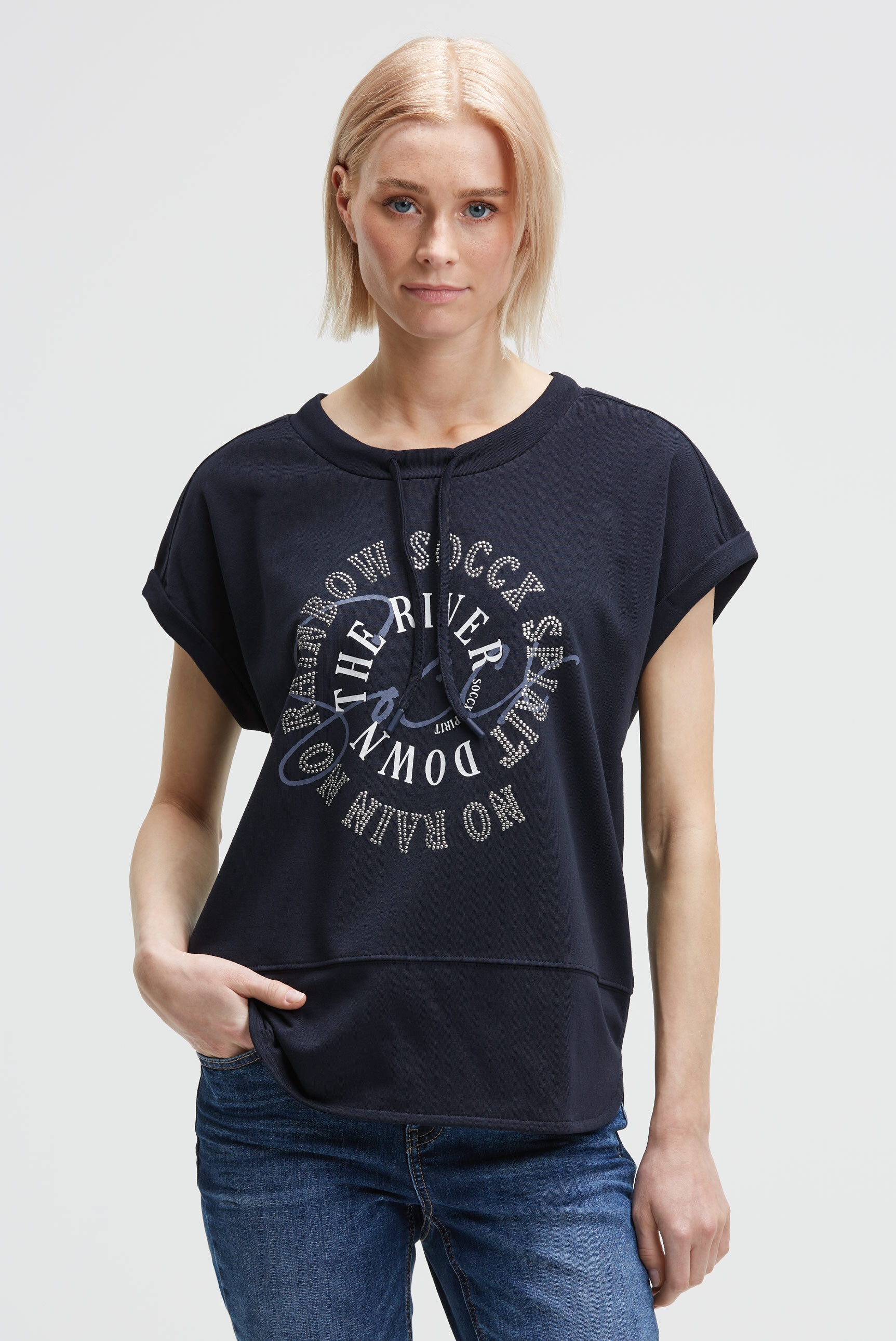 SOCCX Rundhalsshirt, mit Seitenschlitze günstig online kaufen