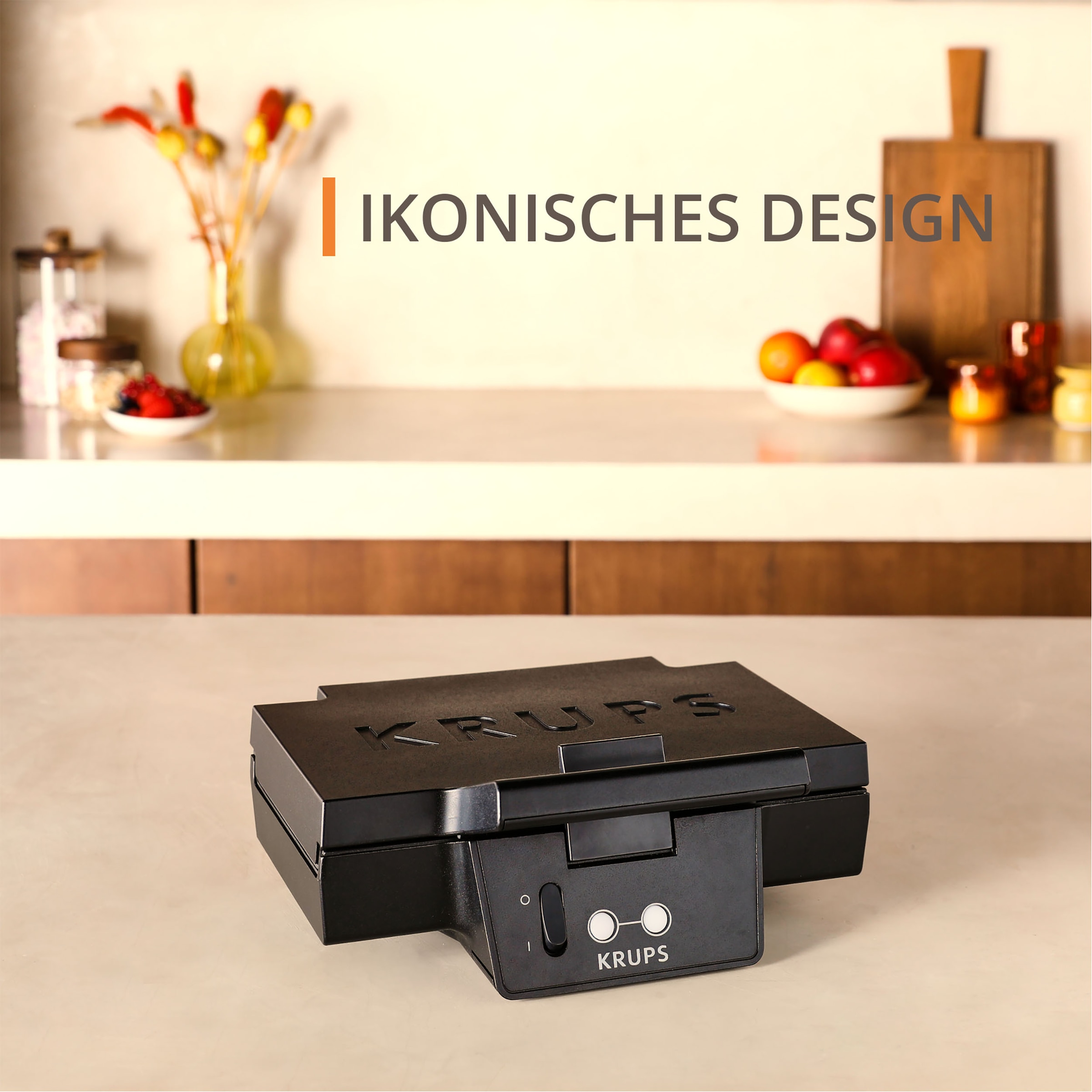 Krups Sandwichmaker »FDK461 Iconic Dreiecksform«, 850 W, keramikbeschichtete Antihaftplatten, kratzfest