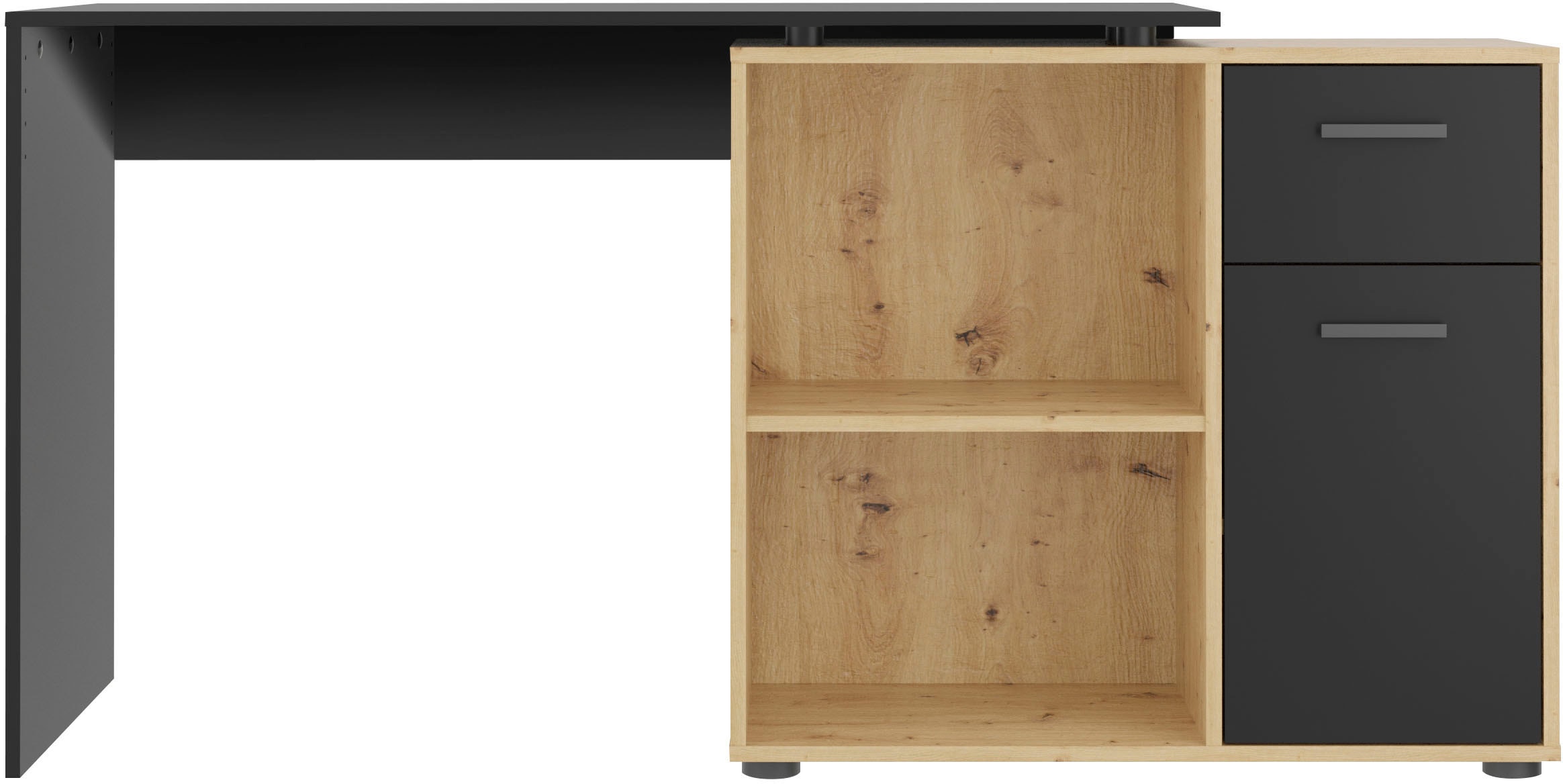 | Schreibtisch Sideboard FMD / Eckschreibtisch drehbar, 117/148 »ALBRECHT«, BAUR cm Stauraum, Breite mit