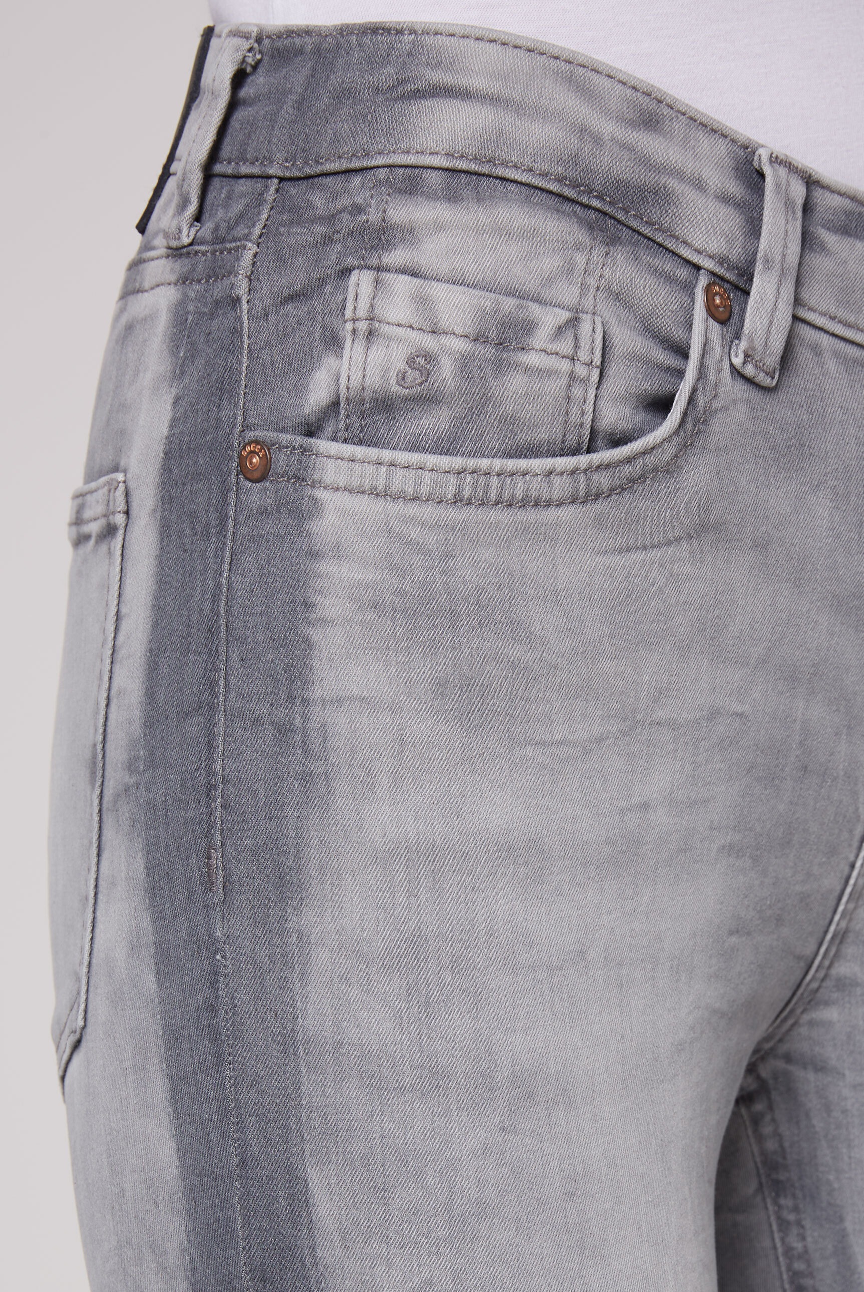 SOCCX Slim-fit-Jeans, mit verkürztem Bein