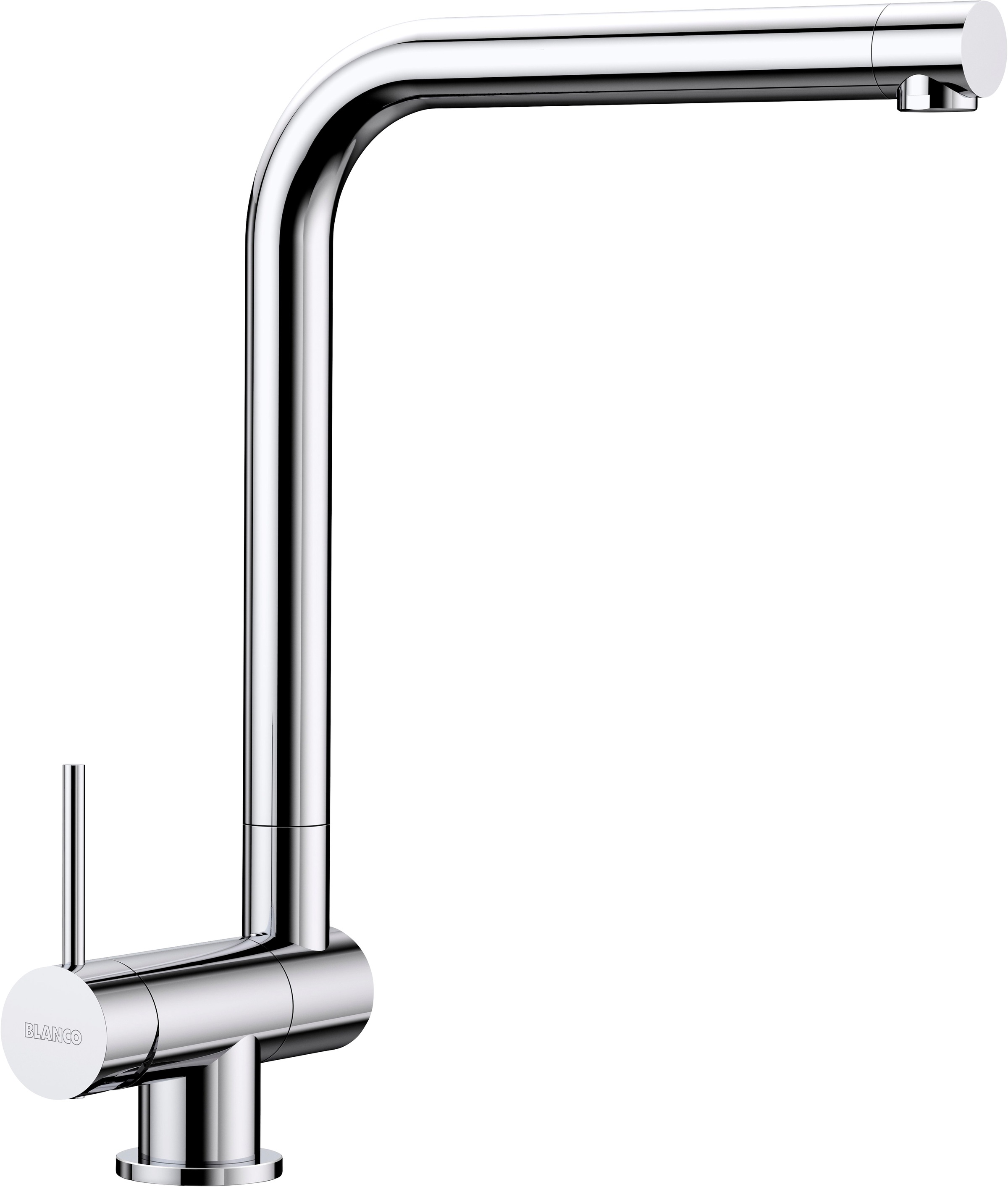 Küchenarmatur BLANCO, B:12,3cm H:31,3cmchrom, Armaturen, "LARESSA-F Hebel links", klappbare Vorfensterarmatur