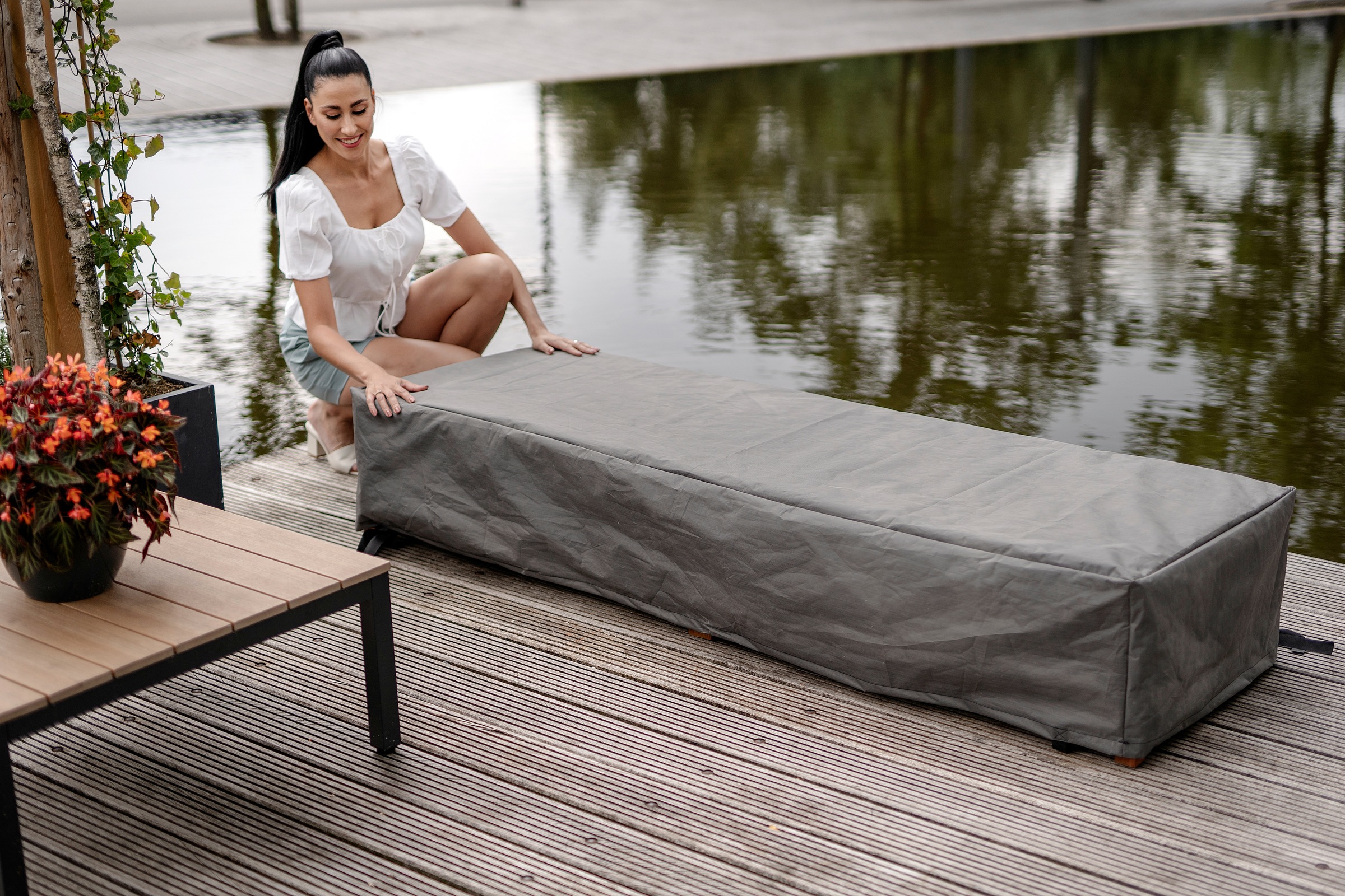 winza outdoor covers Gartenmöbel-Schutzhülle, geeignet für Liegestühle, 200x75x40 cm