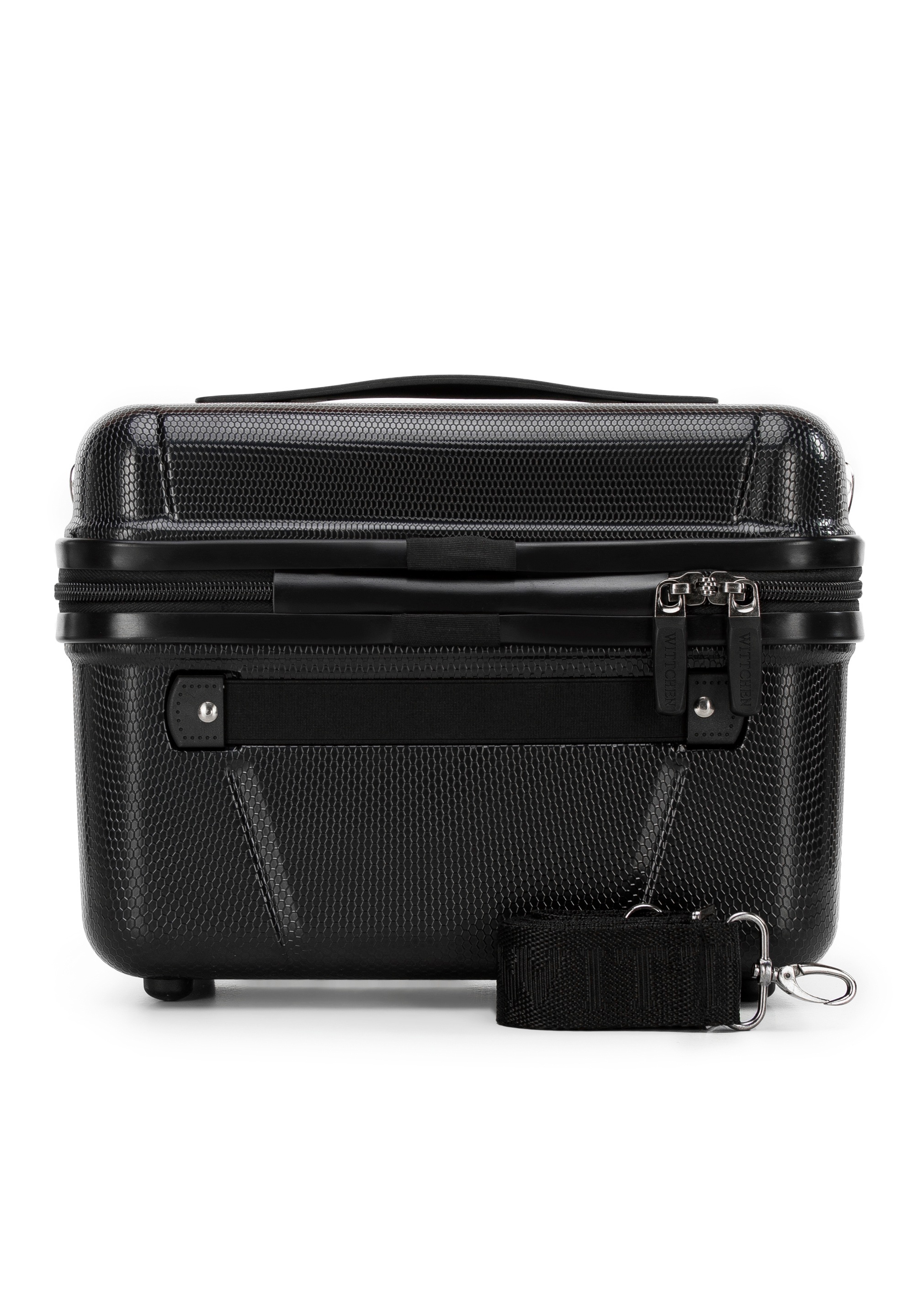 WITTCHEN Handgepäckkoffer »EXPLORER LINE«, (nein), Black Geometric Polycarbonate Travel Cosmetic Case / WITTCHEN