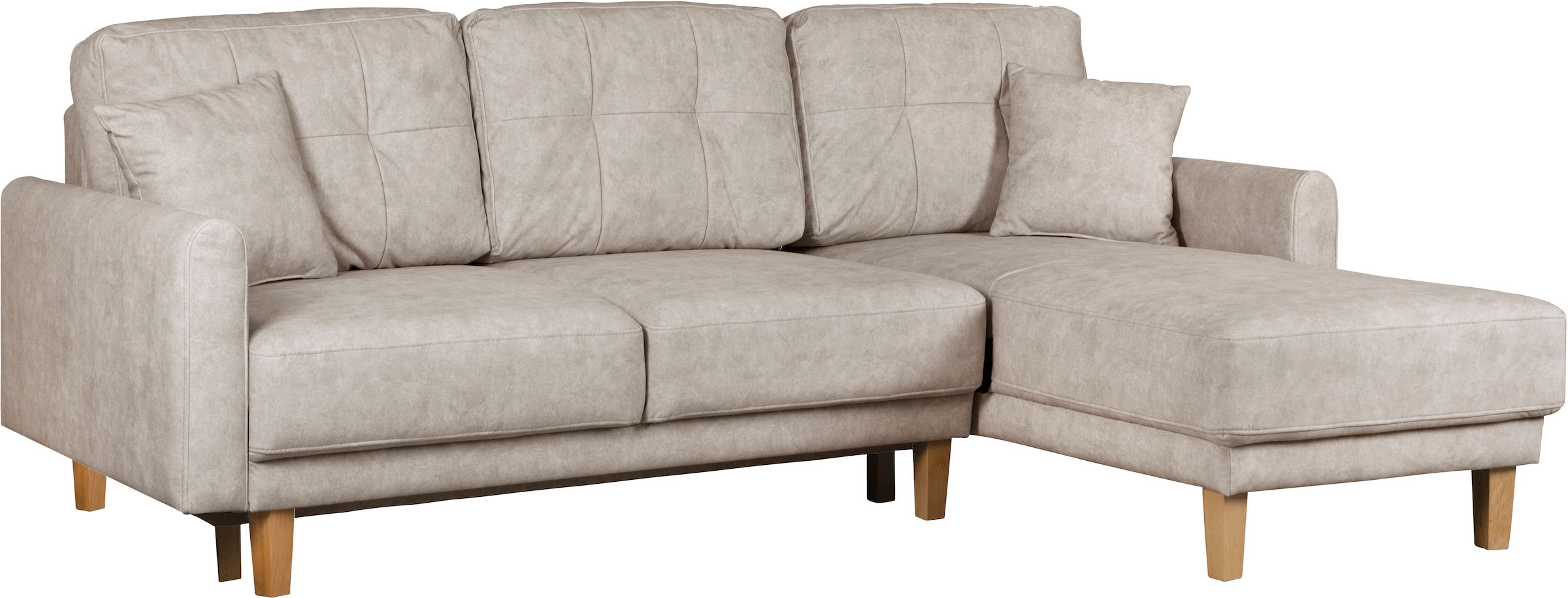 Home affaire Ecksofa »TRIPLO optionale Schlafsofa mit Bettkasten, Maße B/T/H: 234/164/89 cm«, L-Form wahlweise mit Bettfunktion - Liegefläche 132x210 cm
