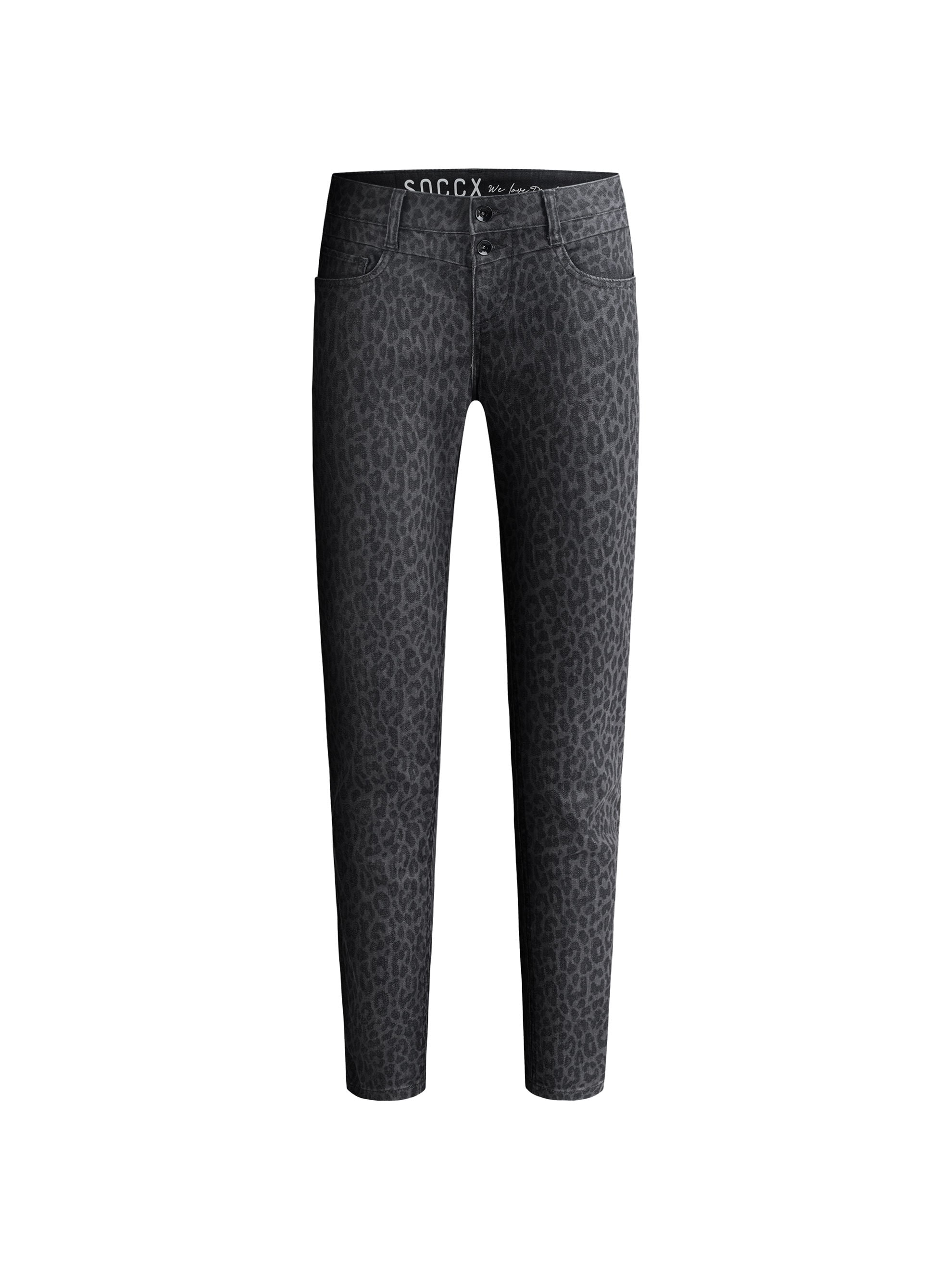 SOCCX Slim-fit-Jeans mit verkürztem Bein