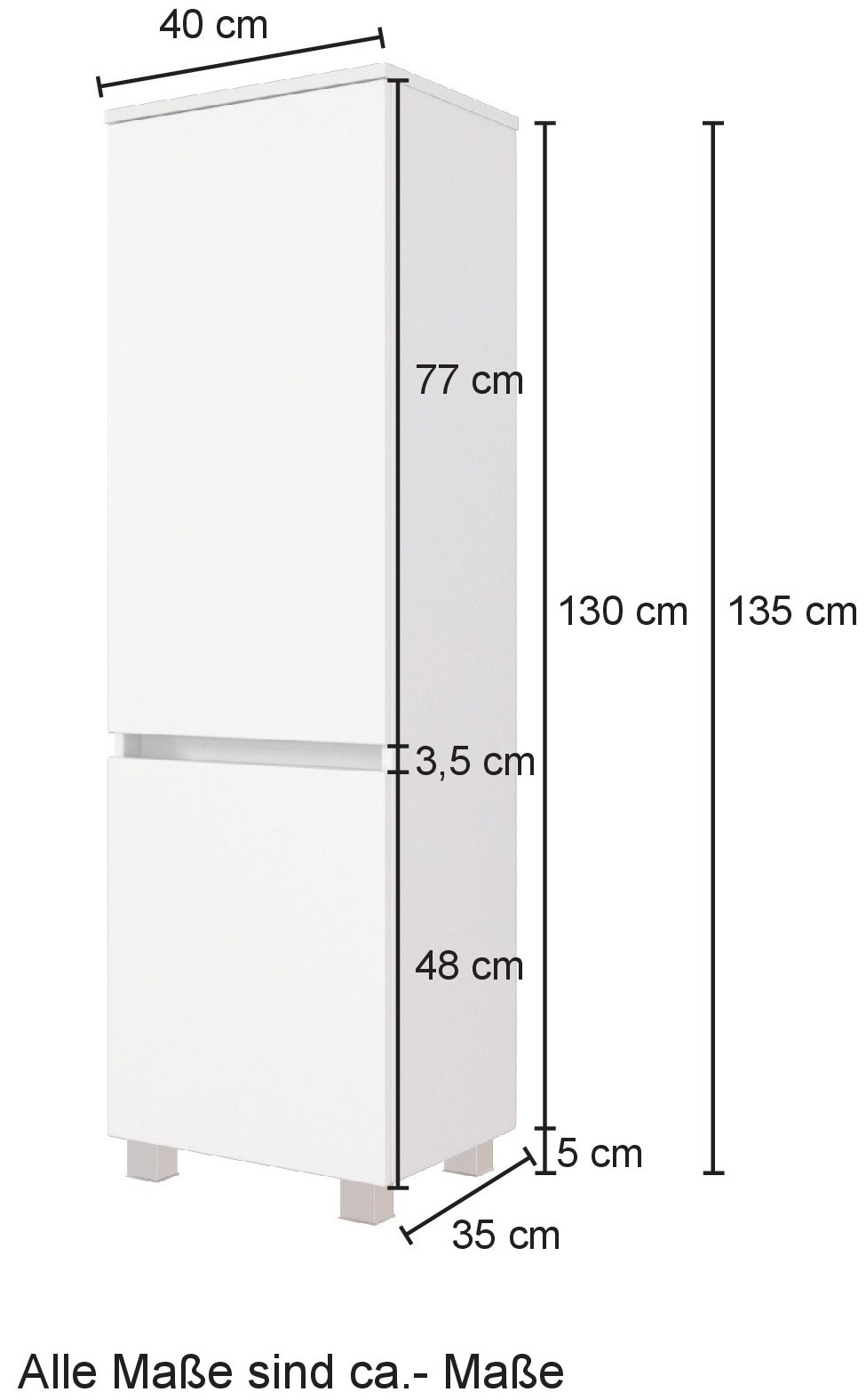 welltime Midischrank »Horki«, 40 cm breit