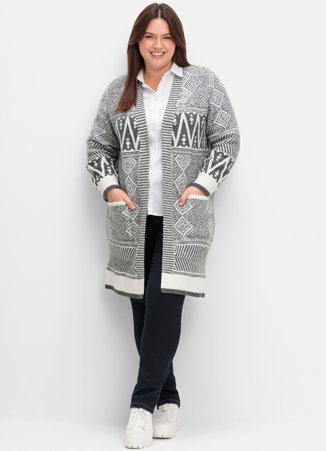 sheego by Joe Browns Longstrickjacke günstig online kaufen