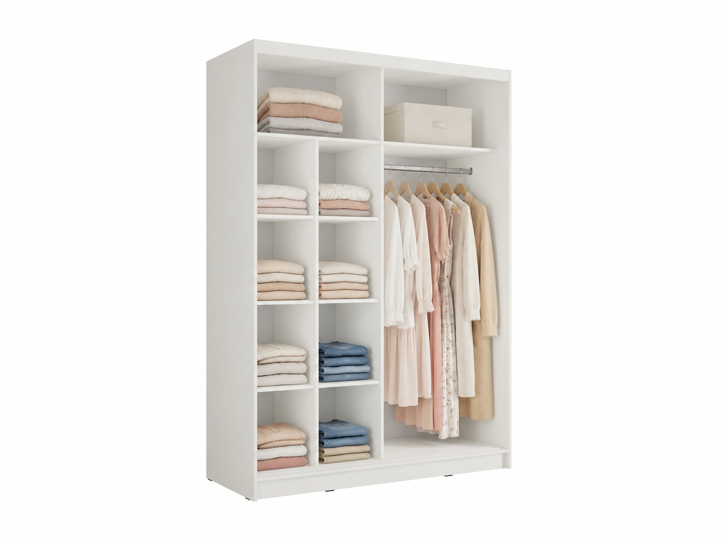 Home affaire Kleiderschrank »VILLEFRANCHE modern mit viel Stauraum, Fächer & Kleiderstange, Spiegel« Garderobe in 3 Breiten (155, 205, 248 cm), erhältlich in 3 Farben
