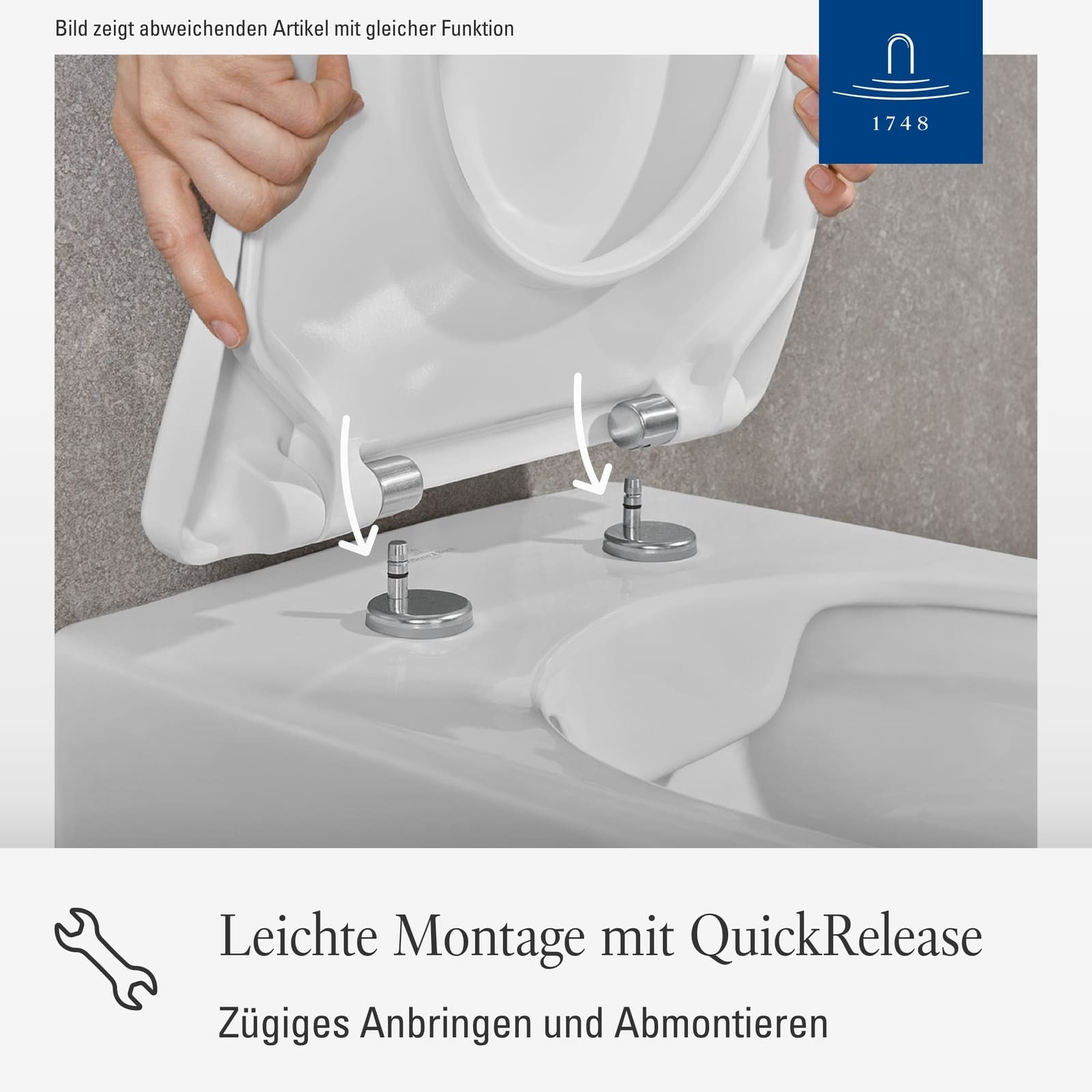 Villeroy & Boch WC-Sitz »WC-Sitz O.novo 438 x 368 x 49 cm weiß« 1 Stk. tlg. SoftClose, QuickRelease