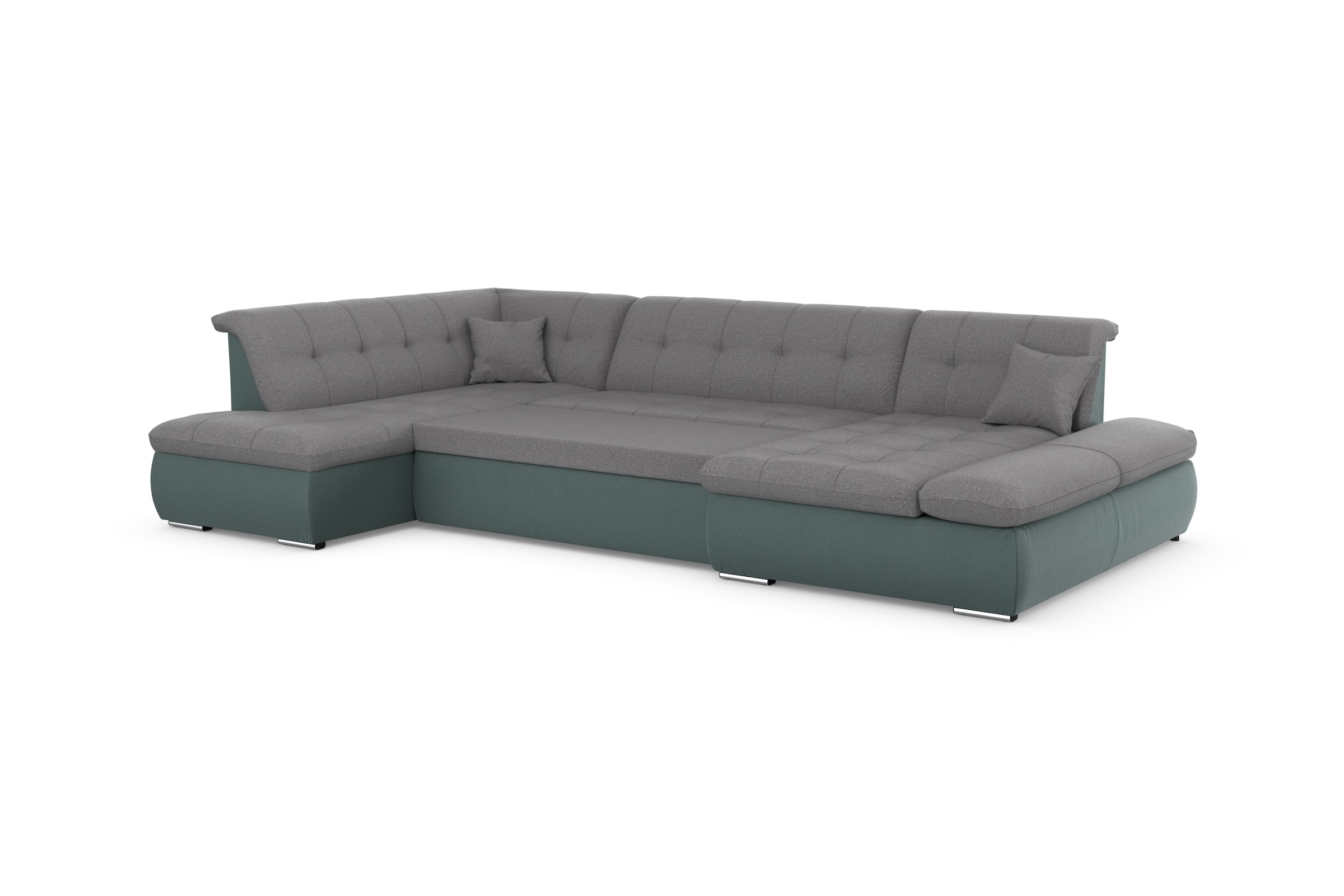 DOMO collection Wohnlandschaft »Moric U-Form auch in Cord«, im XXL-Format, wahlweise mit Bettfunktion und Armlehnenverstellung