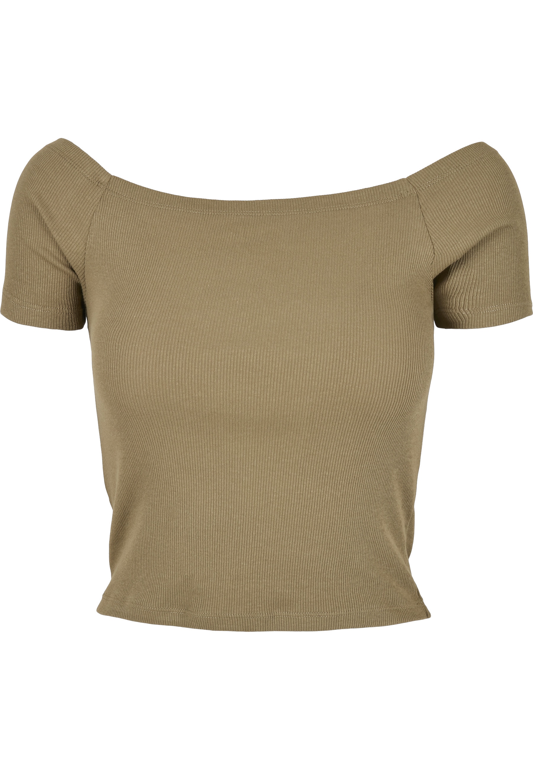 URBAN CLASSICS T-Shirt »Urban Classics Damen Ladies Off Shoulder Rib Tee« 1 Stk.