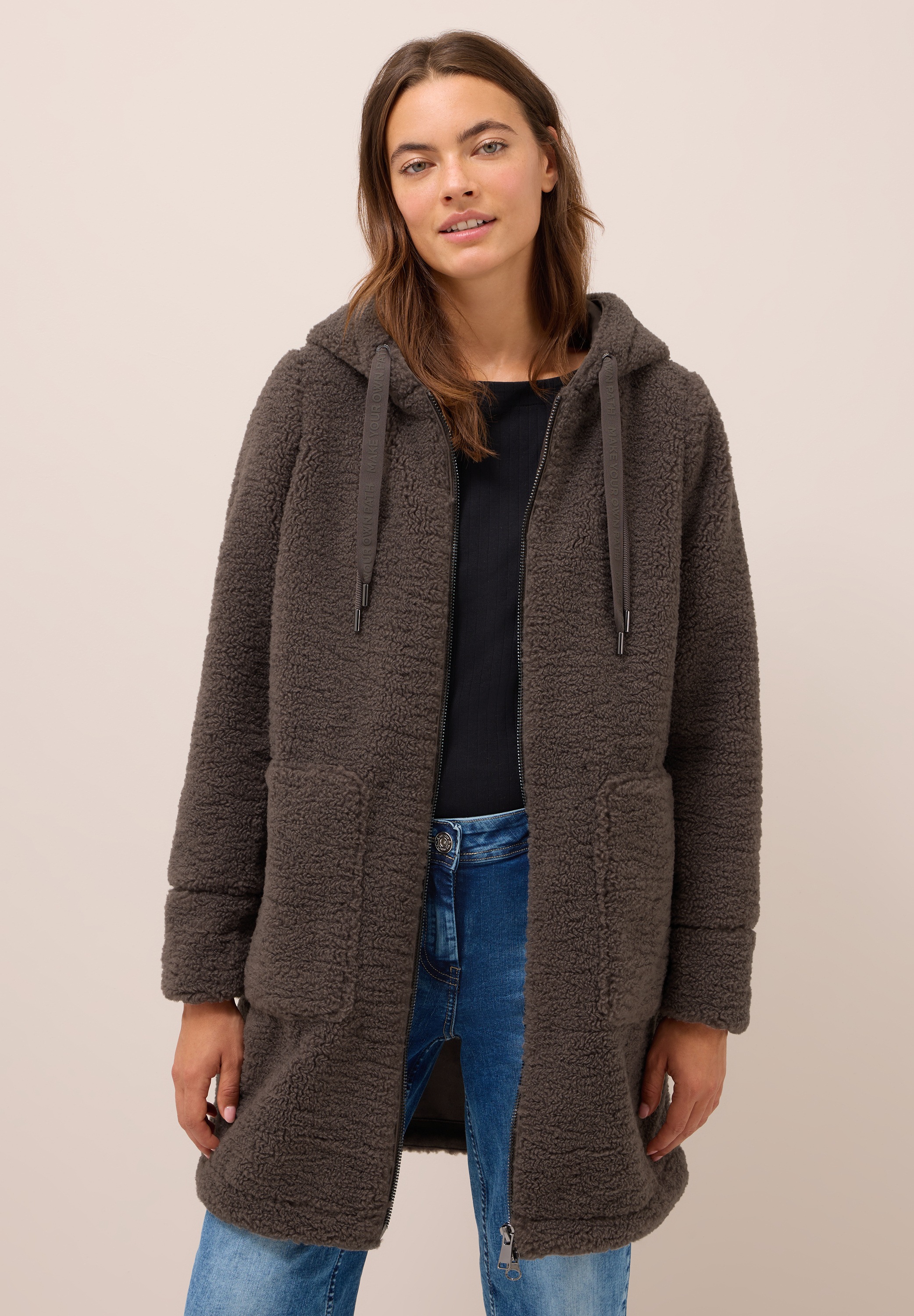 Cecil Fellimitatmantel, mit Teddy-Futter und Teddy-Kapuze günstig online kaufen