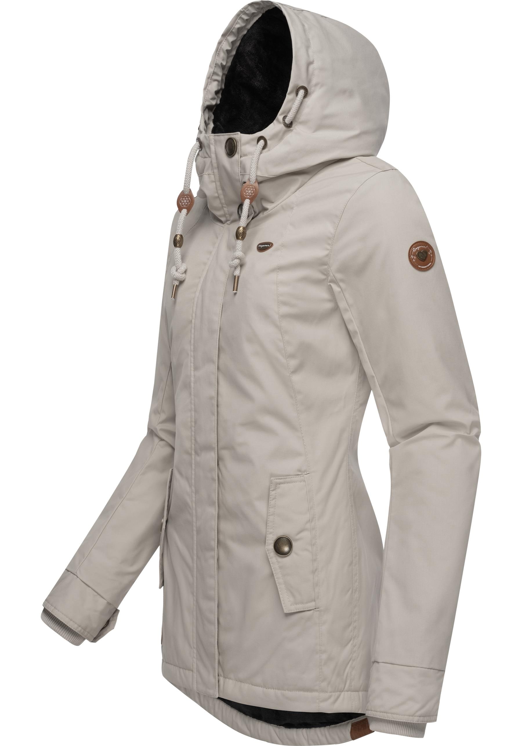 Ragwear Winterjacke »Monade«, mit Kapuze, Damen Winterparka mit Kapuze und m. Fleece gefüttert