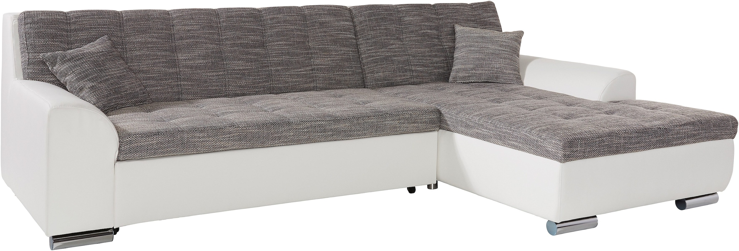 DOMO collection Ecksofa Treviso, wahlweise mit Bettfunktion, incl. Zierkiss günstig online kaufen