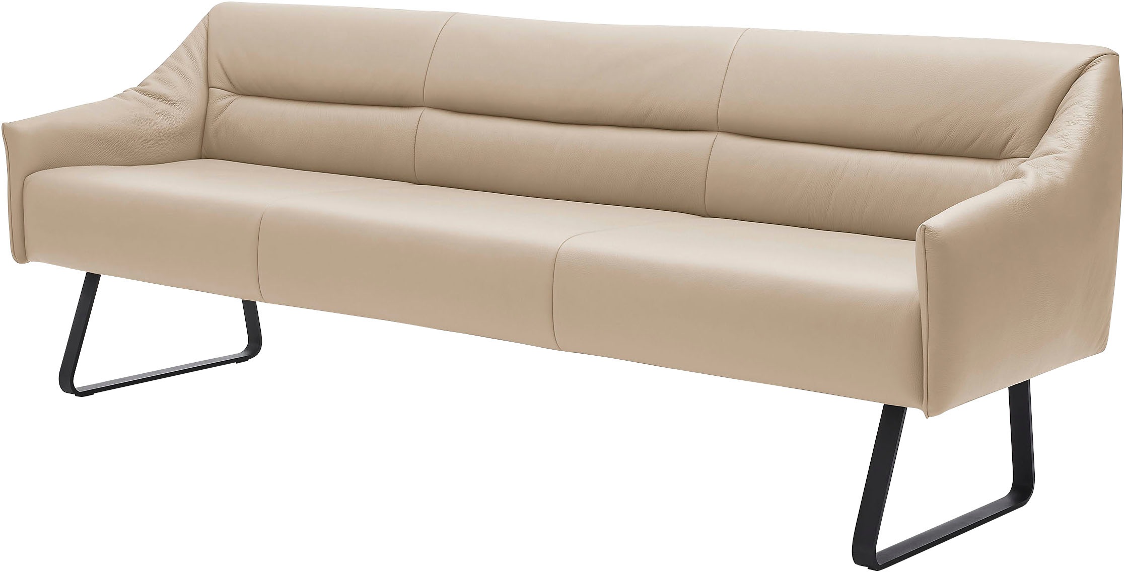 Musterring Essbank »JustB! SP500«, (1 St.), Metallkufe schwarz, verschiedene Farben, Breite 220 oder 250 cm