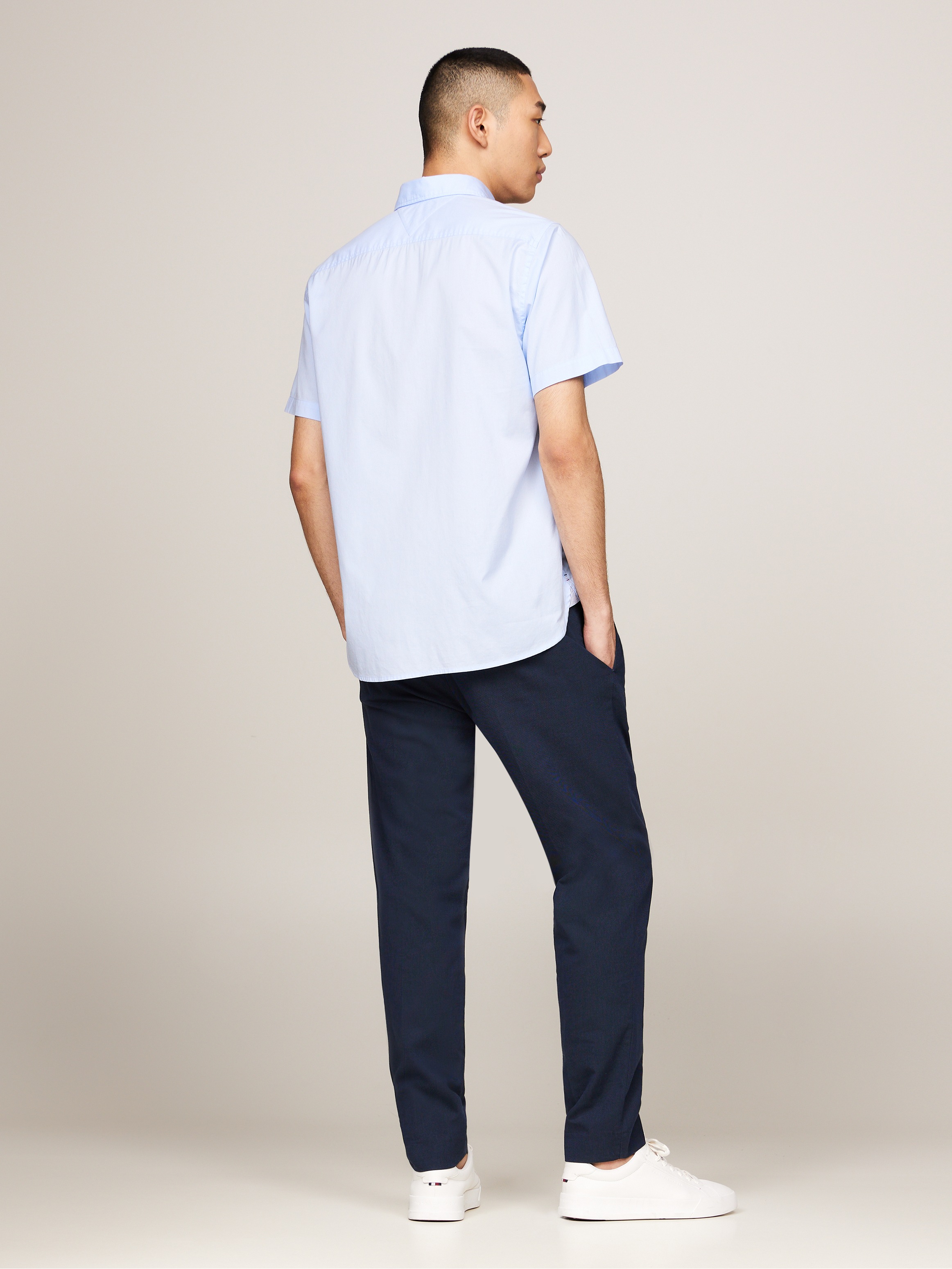 Tommy Hilfiger Kurzarmhemd »FLEX POPLIN RF SHIRT S/S«, mit Hemdblusenkragen