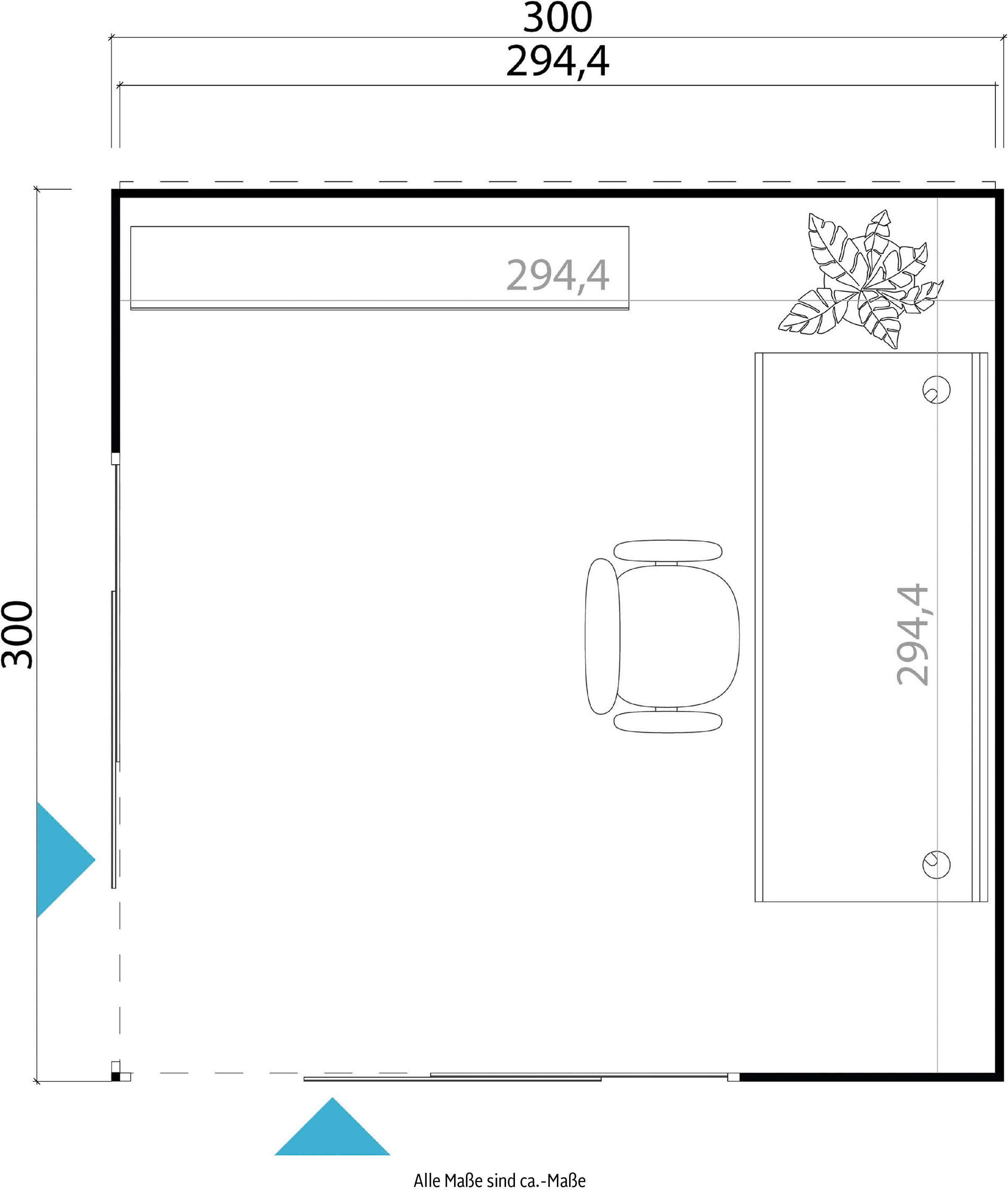 LASITA MAJA Gartenhaus »PALERMO 3«, (Set, inkl. Fussbodenbretter zum verlegen)