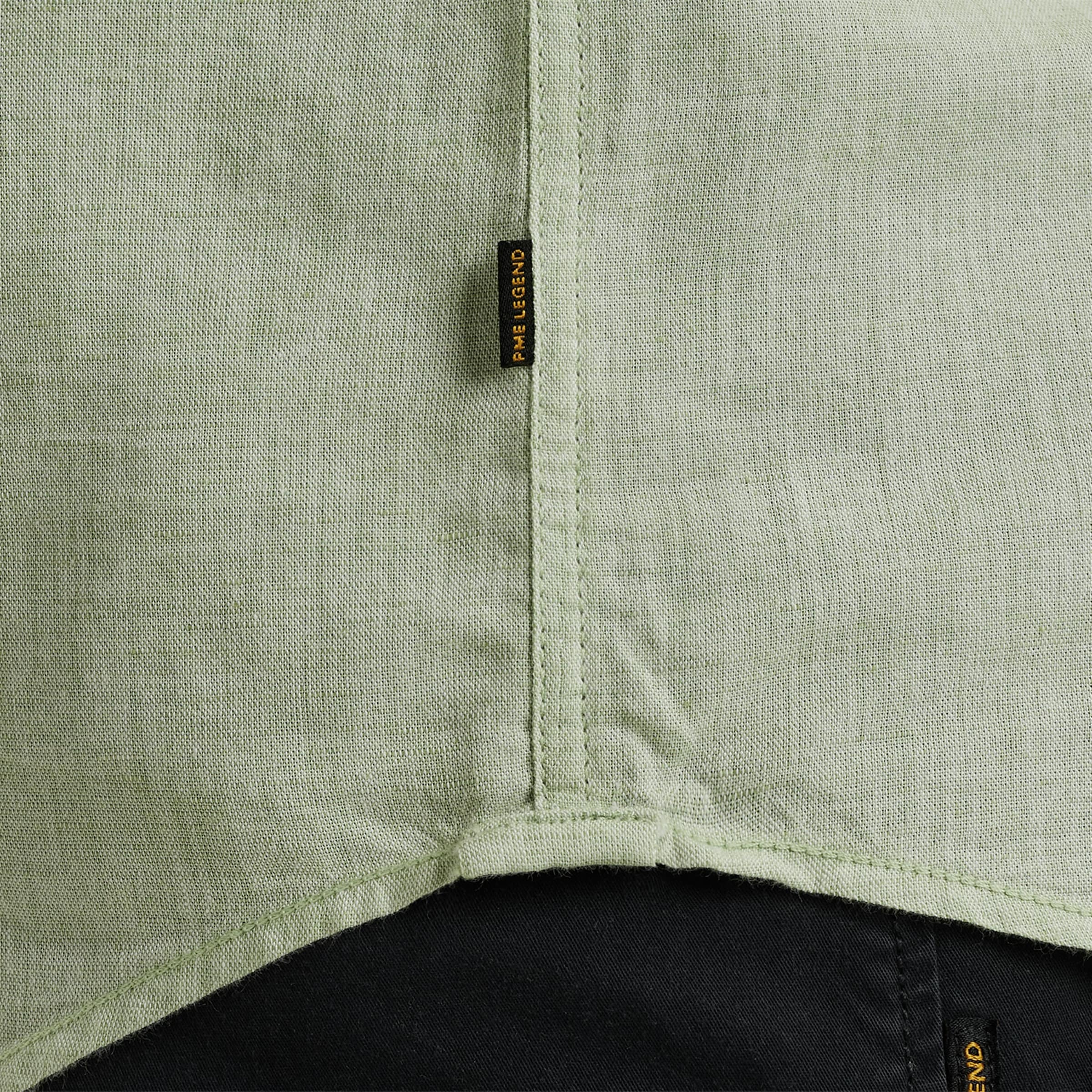 PME LEGEND Kurzarmhemd »Short Sleeve Shirt Ctn Linen 2 tone«, in melierter Optik