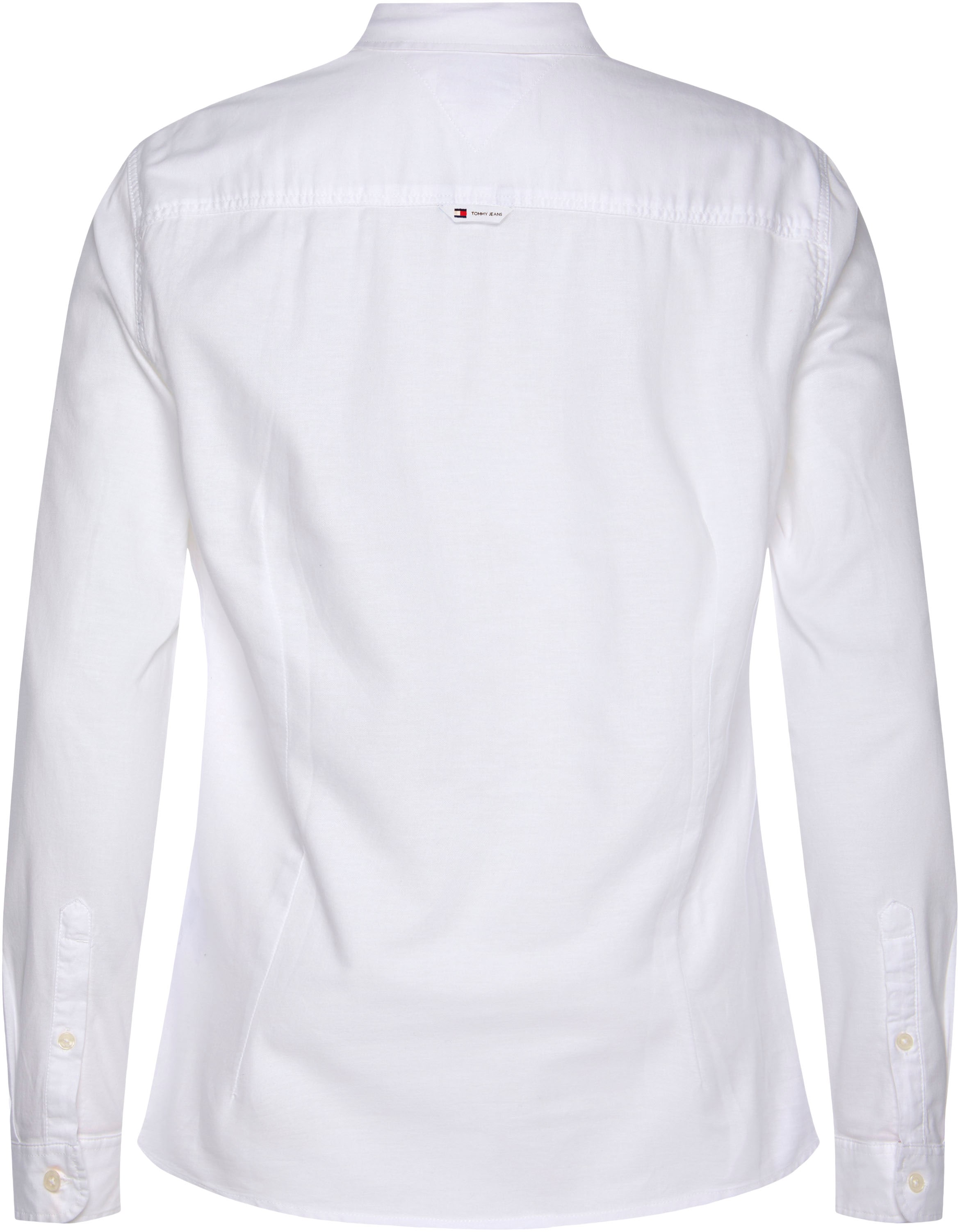 Tommy Jeans Langarmhemd »TJM Slim Stretch Oxford Shirt«, mit Flaglabel auf der Brust