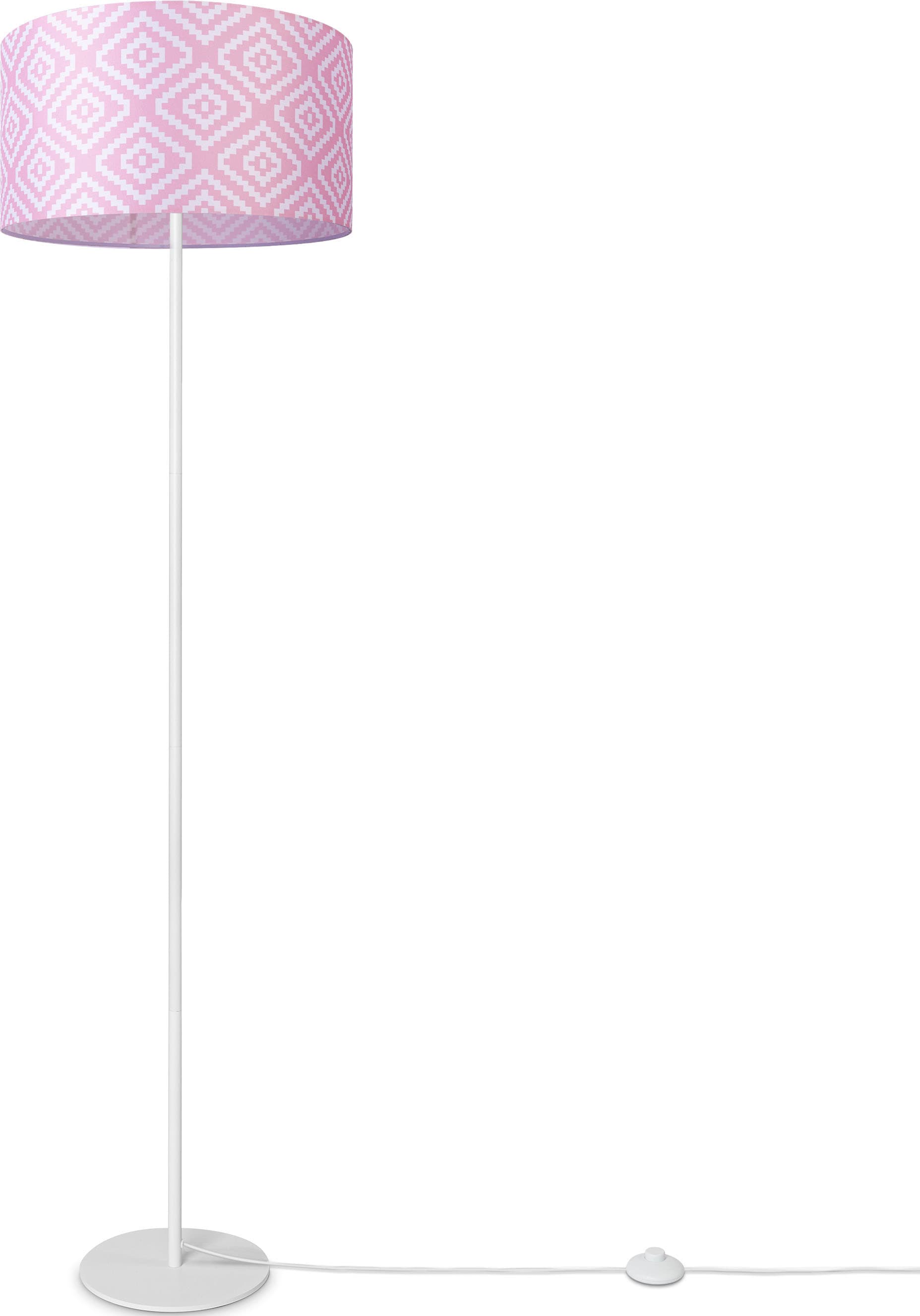 Paco Home Stehlampe »Luca Stella«, Standleuchte Stoff Lampenschirm Retro Vintage E27 Textilschirm