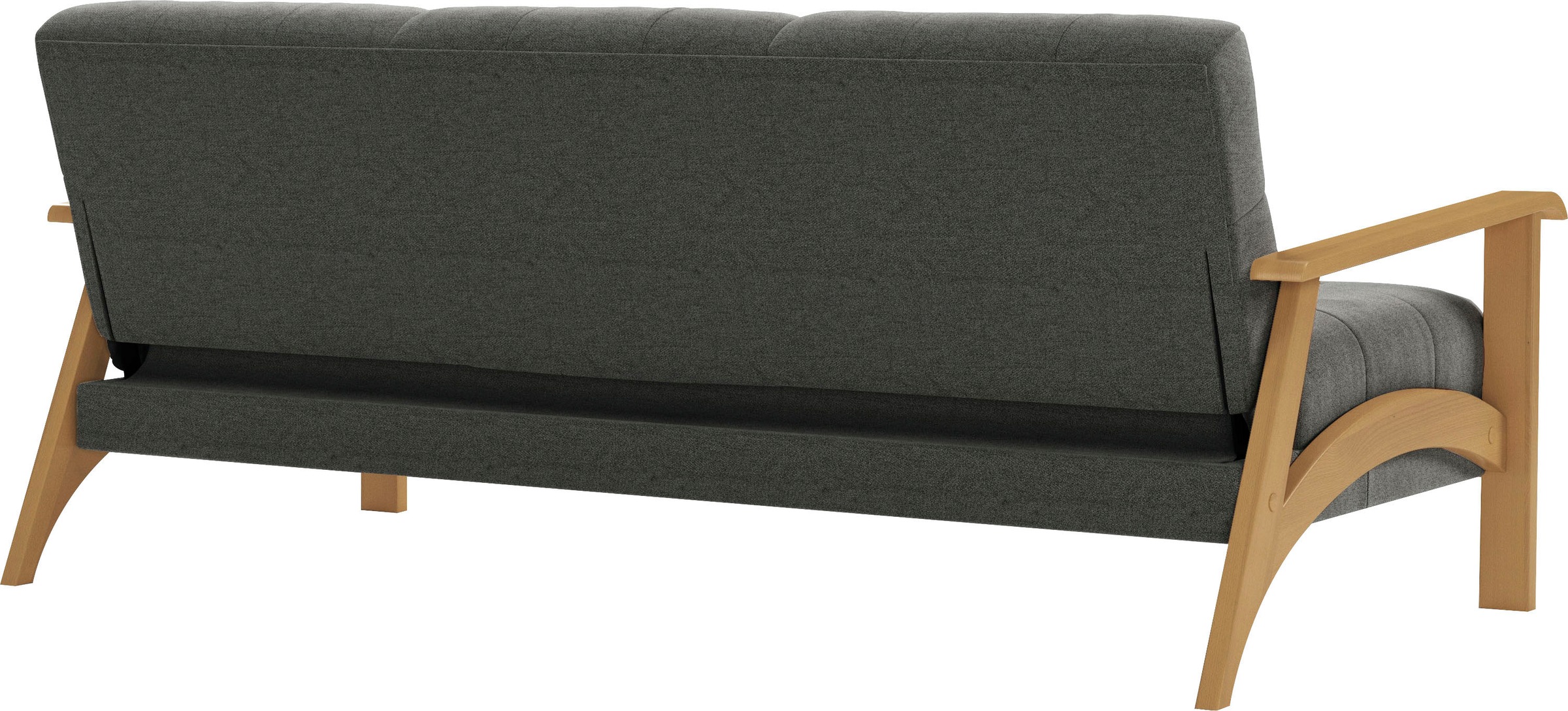 sit&more 3-Sitzer »Billund«, Armlehnen aus eichefarbigem Buchenholz, verschiedene Bezüge und Farben