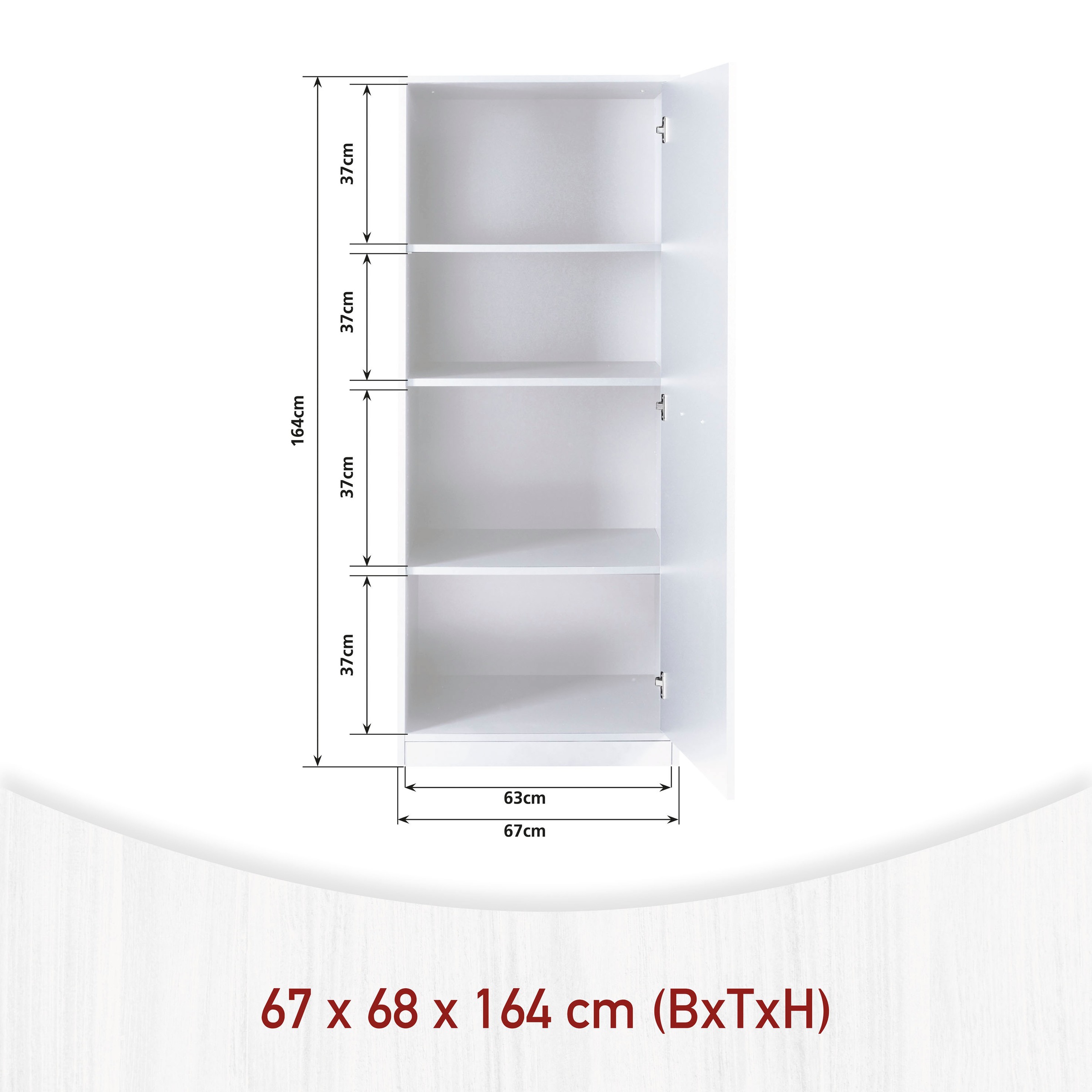 Inter Link Mehrzweckschrank-Set »Norela, Modulares Waschmaschinen-Set mit Hochschrank & Stauraum« 6 Stk. tlg.