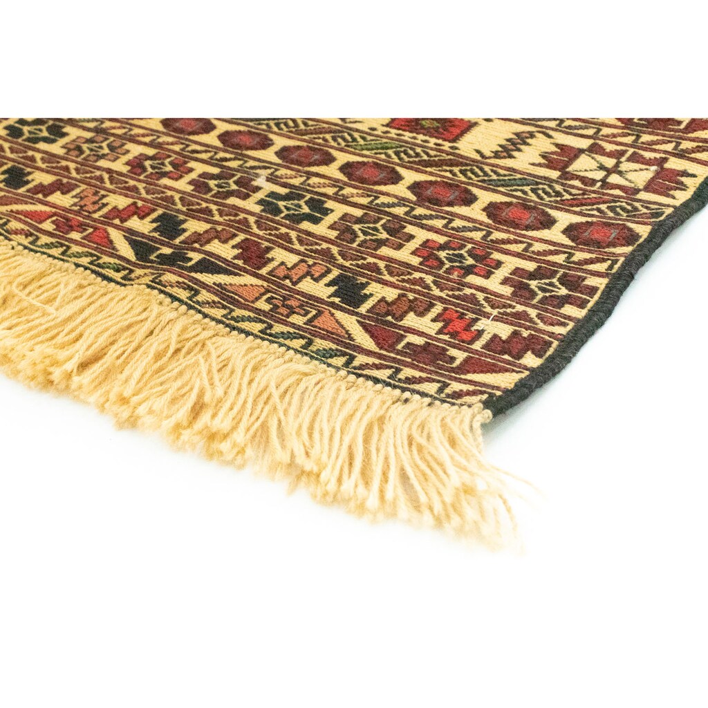 morgenland Wollteppich »Kelim Afghan Teppich handgewebt gold«, rechteckig