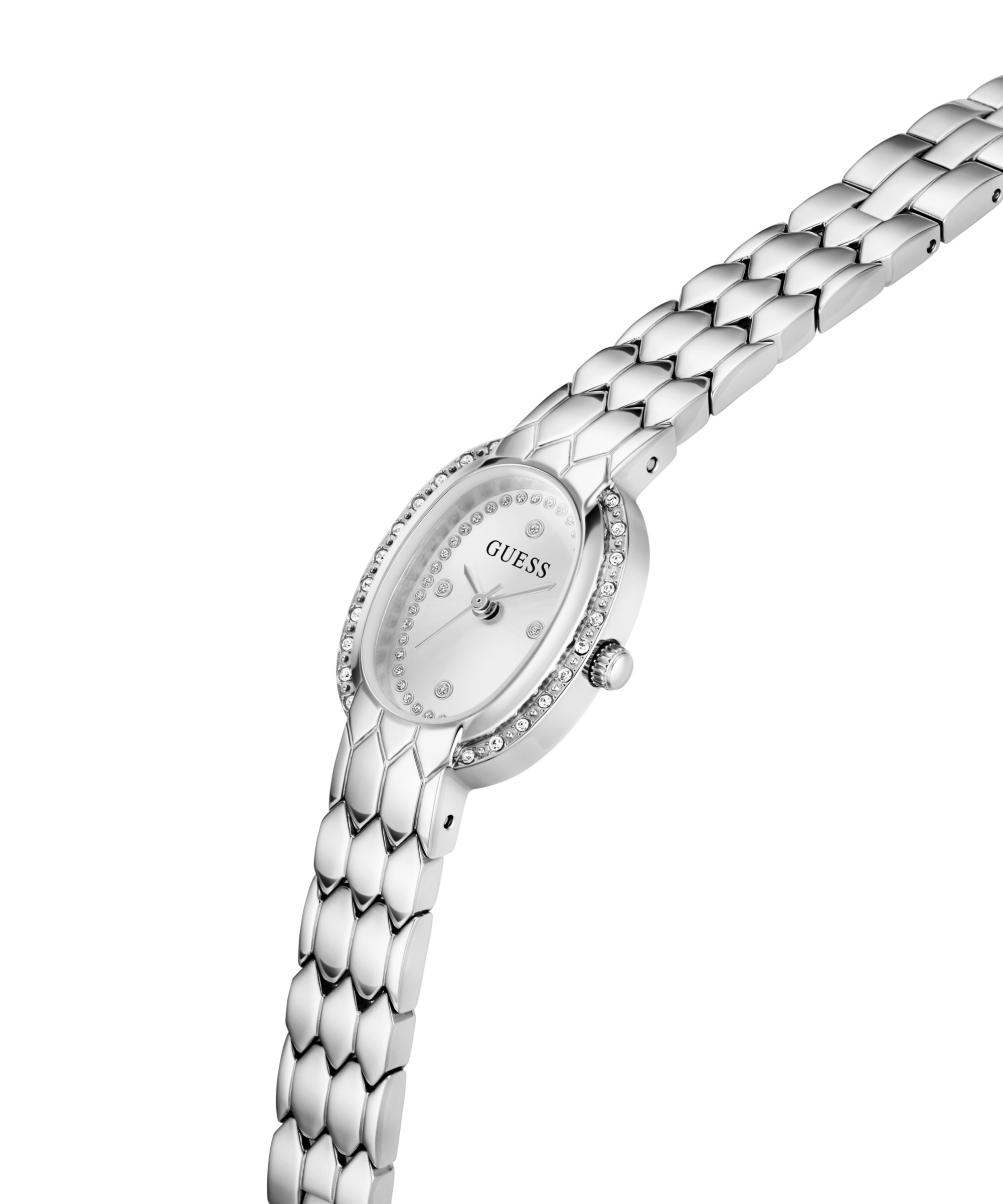 Guess Quarzuhr »VIOLA« Armbanduhr, Damenuhr, Edelstahlarmband, analog