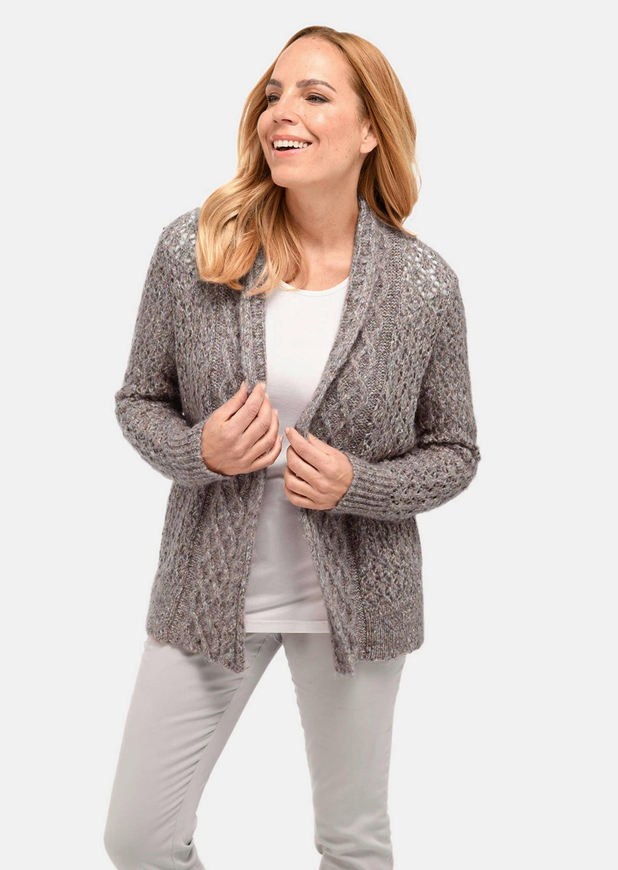 GOLDNER Strickjacke »Strickjacke Trageangenehme offene Strickjacke«