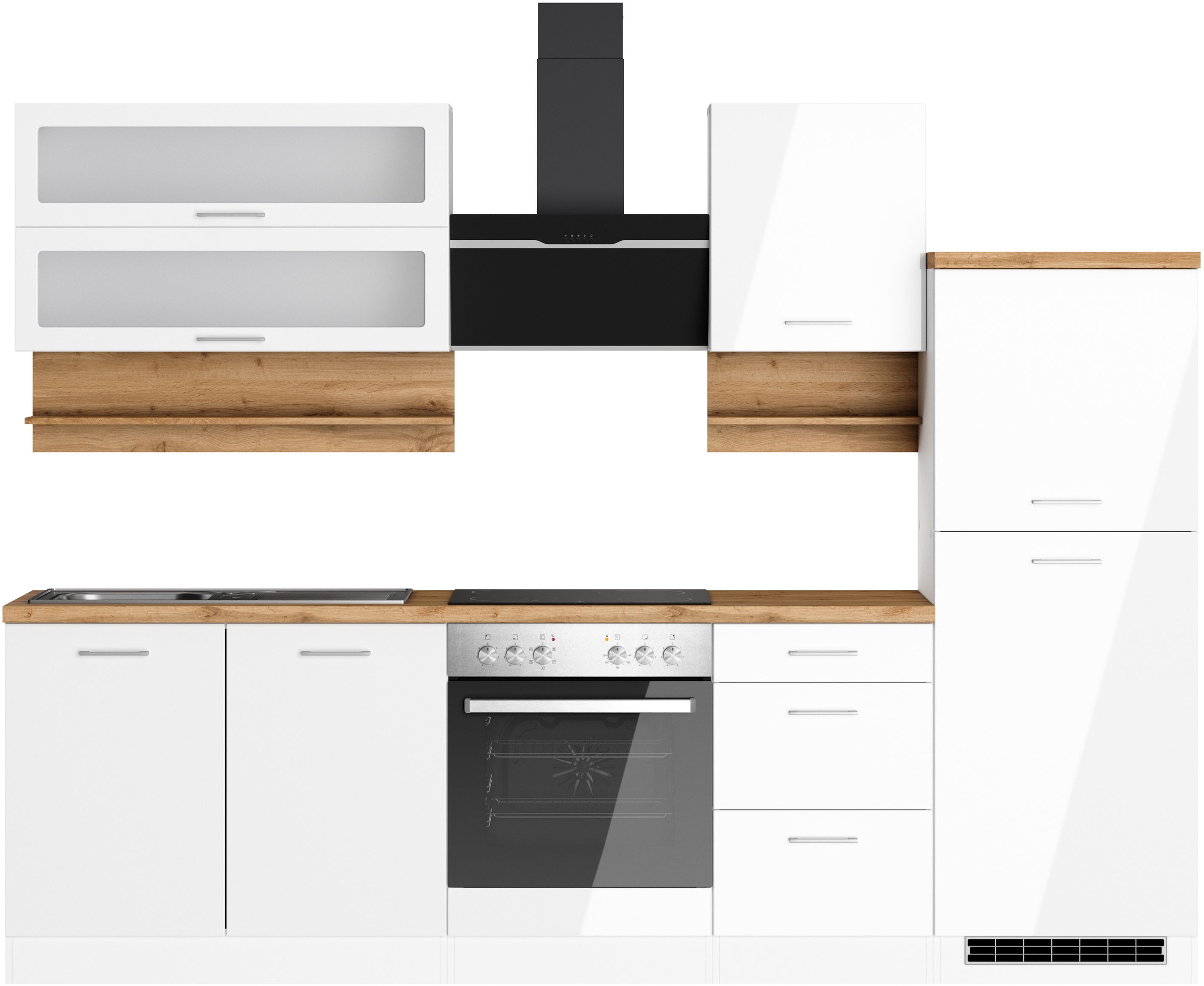 KOCHSTATION Küchenzeile "KS-Milan" 270 cm breit, robuste Metallauszüge, vie günstig online kaufen