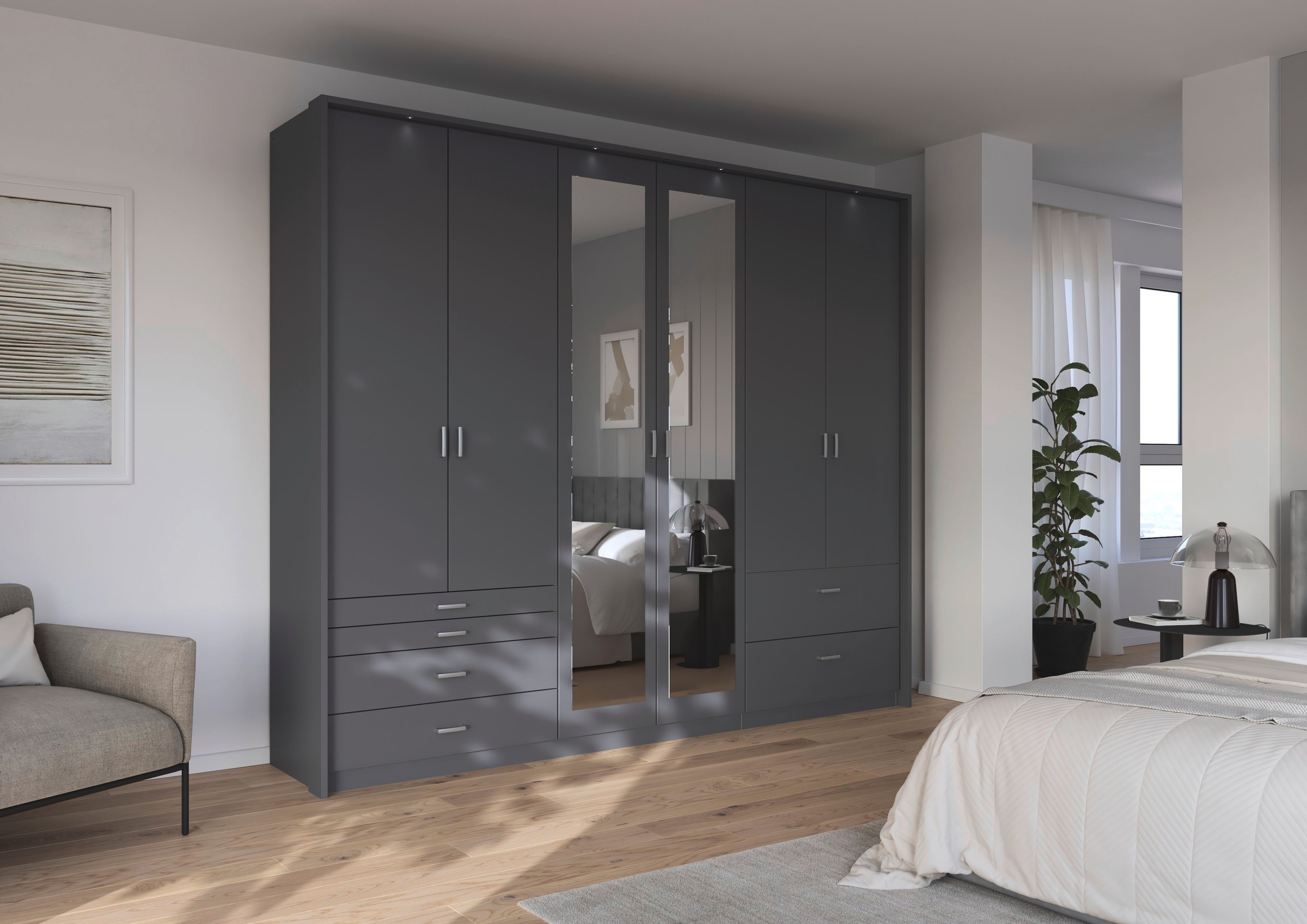 rauch Drehtürenschrank "Kleiderschrank Schrank Garderobe Wäscheschrank WILD günstig online kaufen