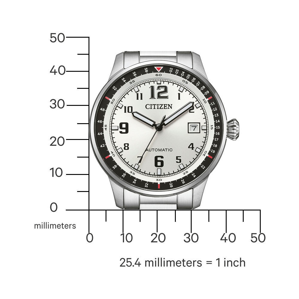 Citizen Automatikuhr, Armbanduhr, Herrenuhr, Mechanische Uhr, Edelstahlarmband, analog, Tag