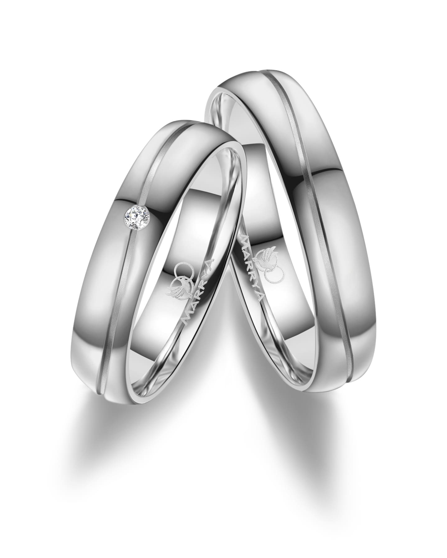 Marrya Partnerring »Edelstahl Ringe Trauringe Eheringe Partnerringe«