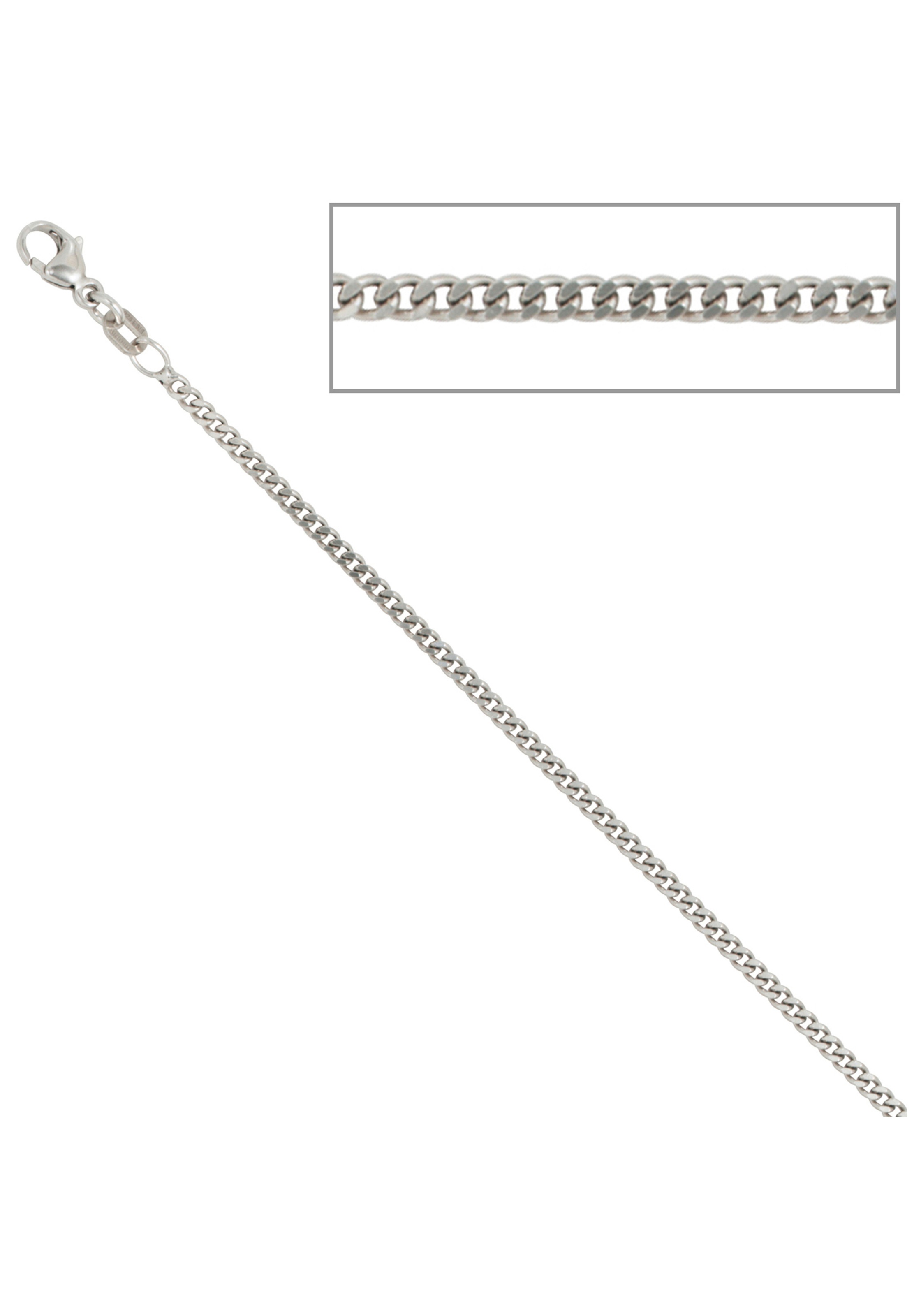 JOBO Silberkette, Panzerkette 925 Silber 45 cm 2 mm