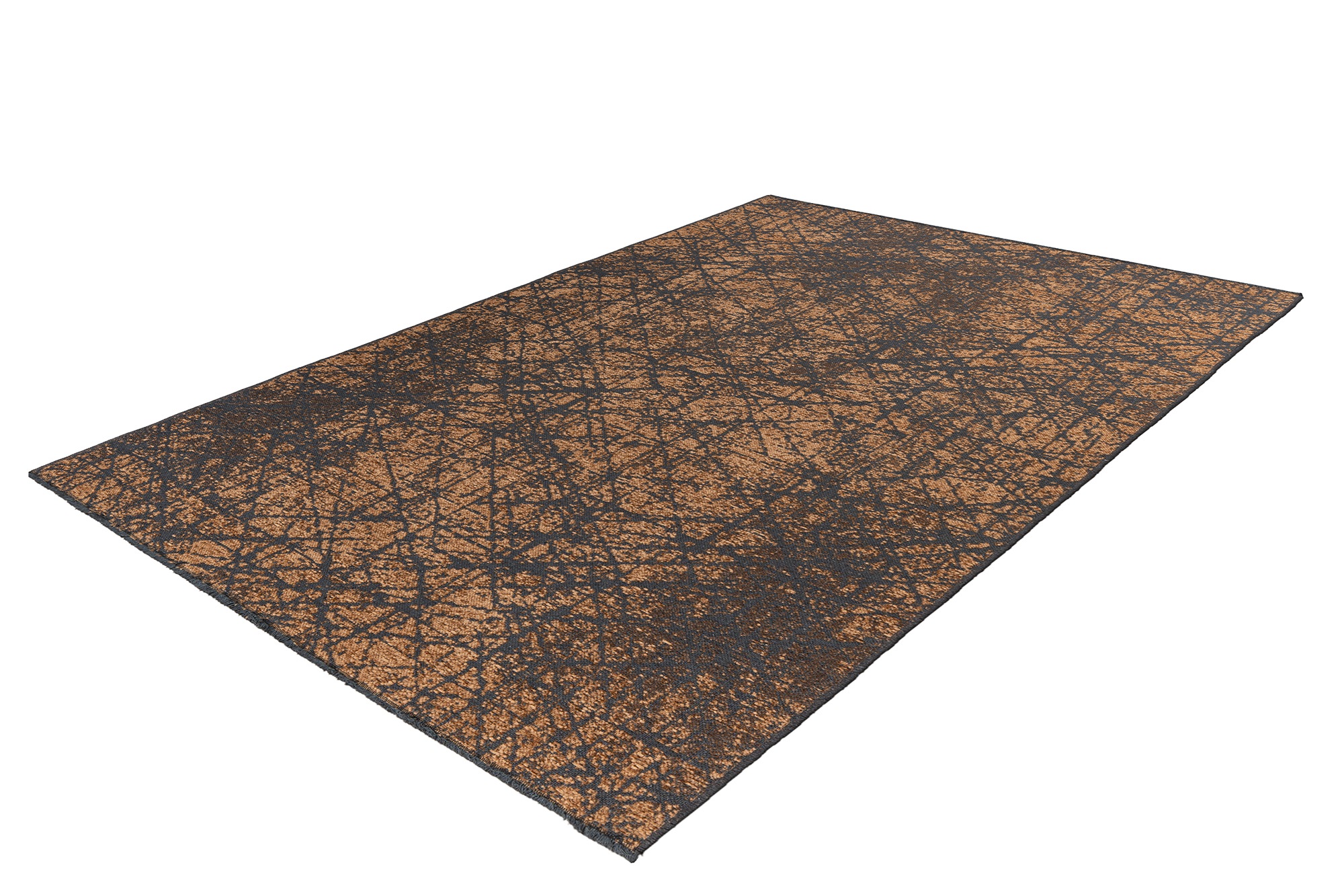 Teppich KAYOOM "Kalea 225", gelb, B:120cm H:8mm L:170cm, Polyester, Teppiche, Teppich, Flachgewebeteppich mit Relief-Design, Used-Look, moderne Farben 2