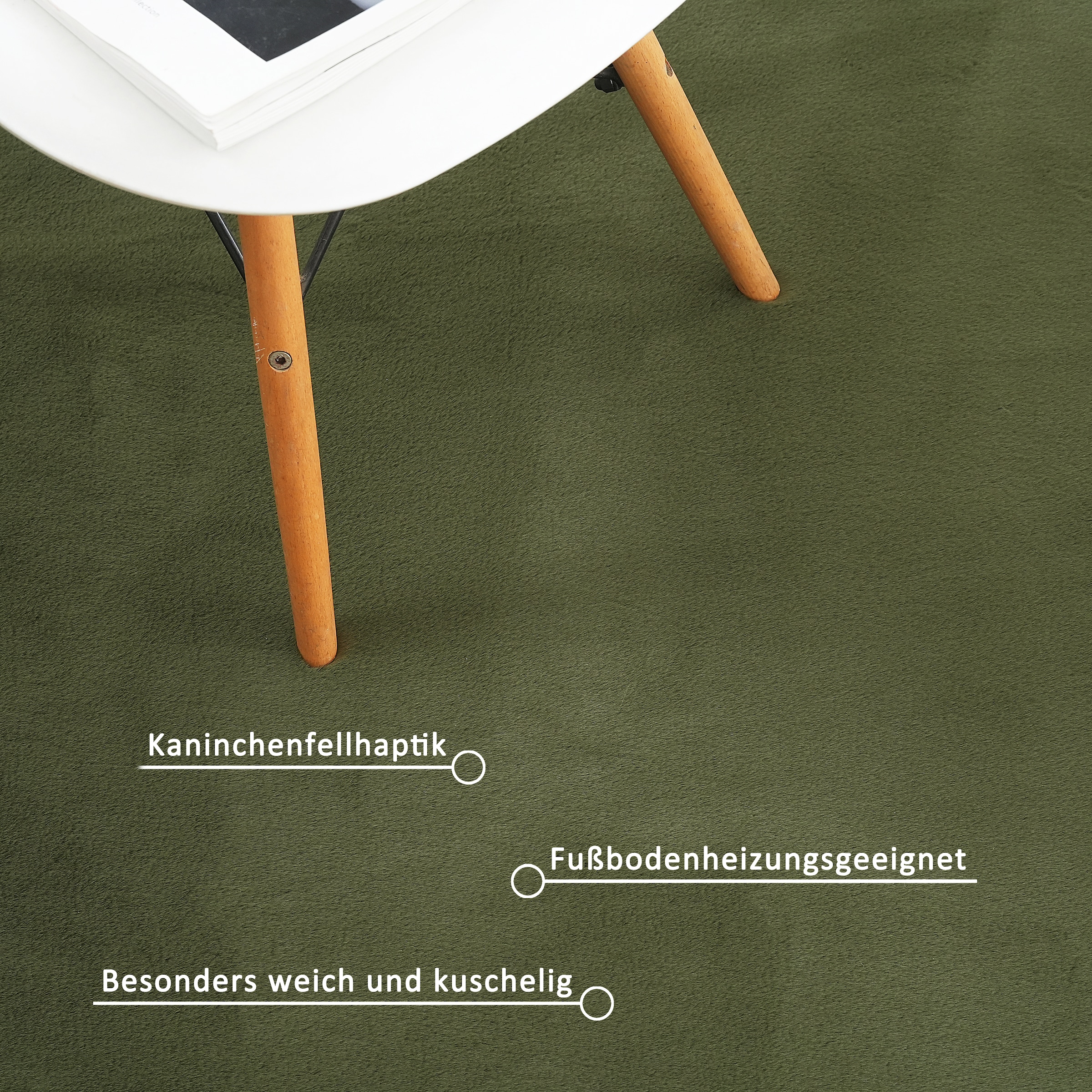my home Fellteppich »Balu, Kunstfellteppich, Modern, Langflor Teppich«, rechteckig, 20 mm Höhe, Kaninchenfell-Haptik, kuschelig, weich, Wohnzimmer, Schlafzimmer