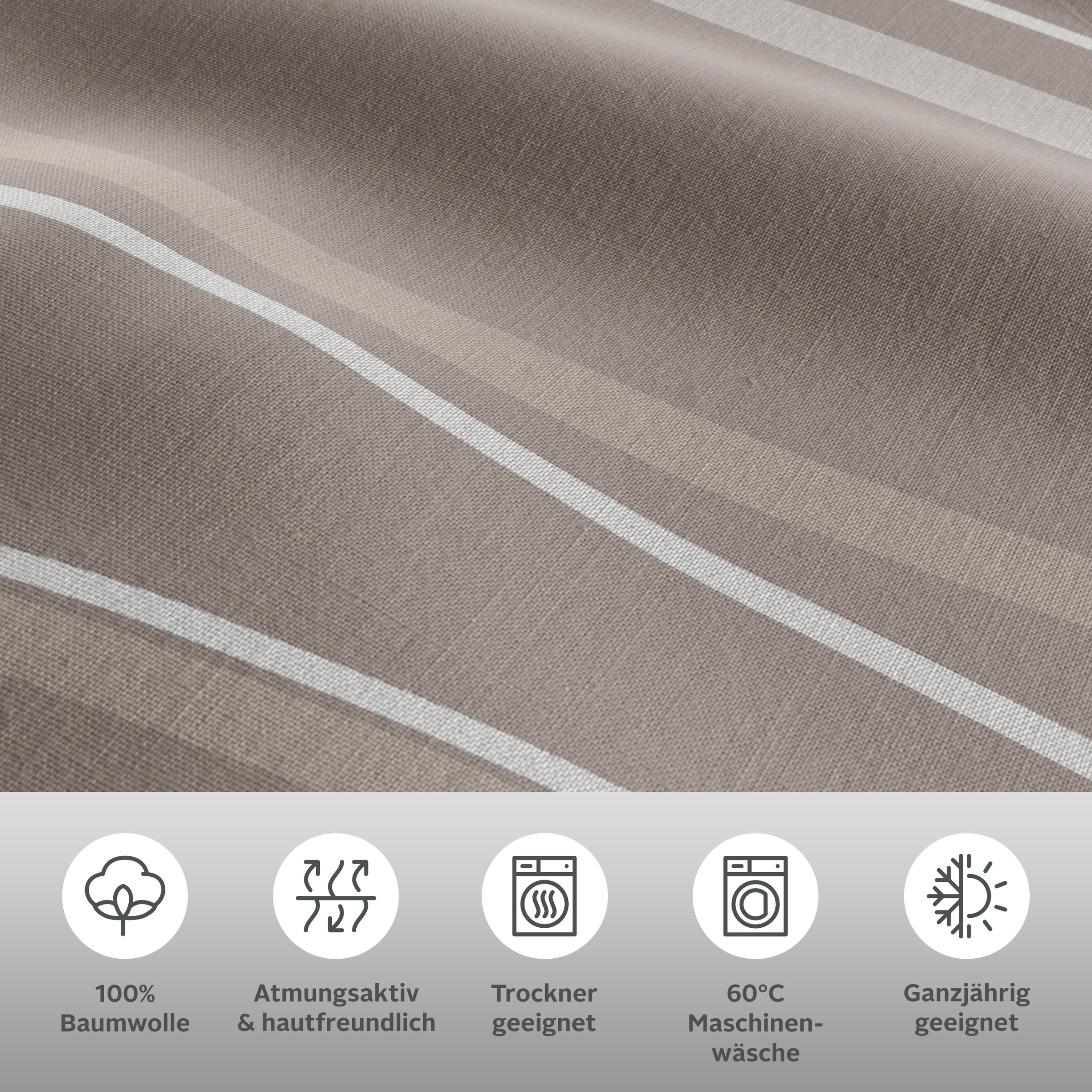 Thumbnail - OTTO home Wendebettwäsche "Alvara" 2 Stk. in Gr. 135x200 oder 155x220 cm, 100% Baumwolle, grafisches Motiv