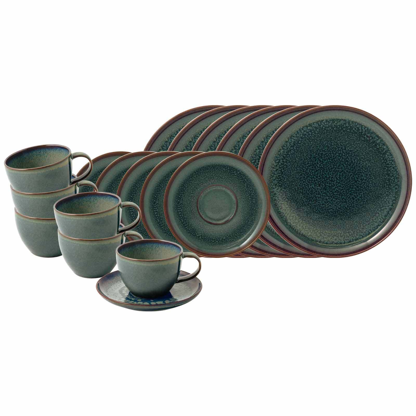 like. by Villeroy & Boch Geschirr-Set "Kaffeeservice Crafted 18er Set" Spülmaschinengeeignet, Mikrowellengeeignet