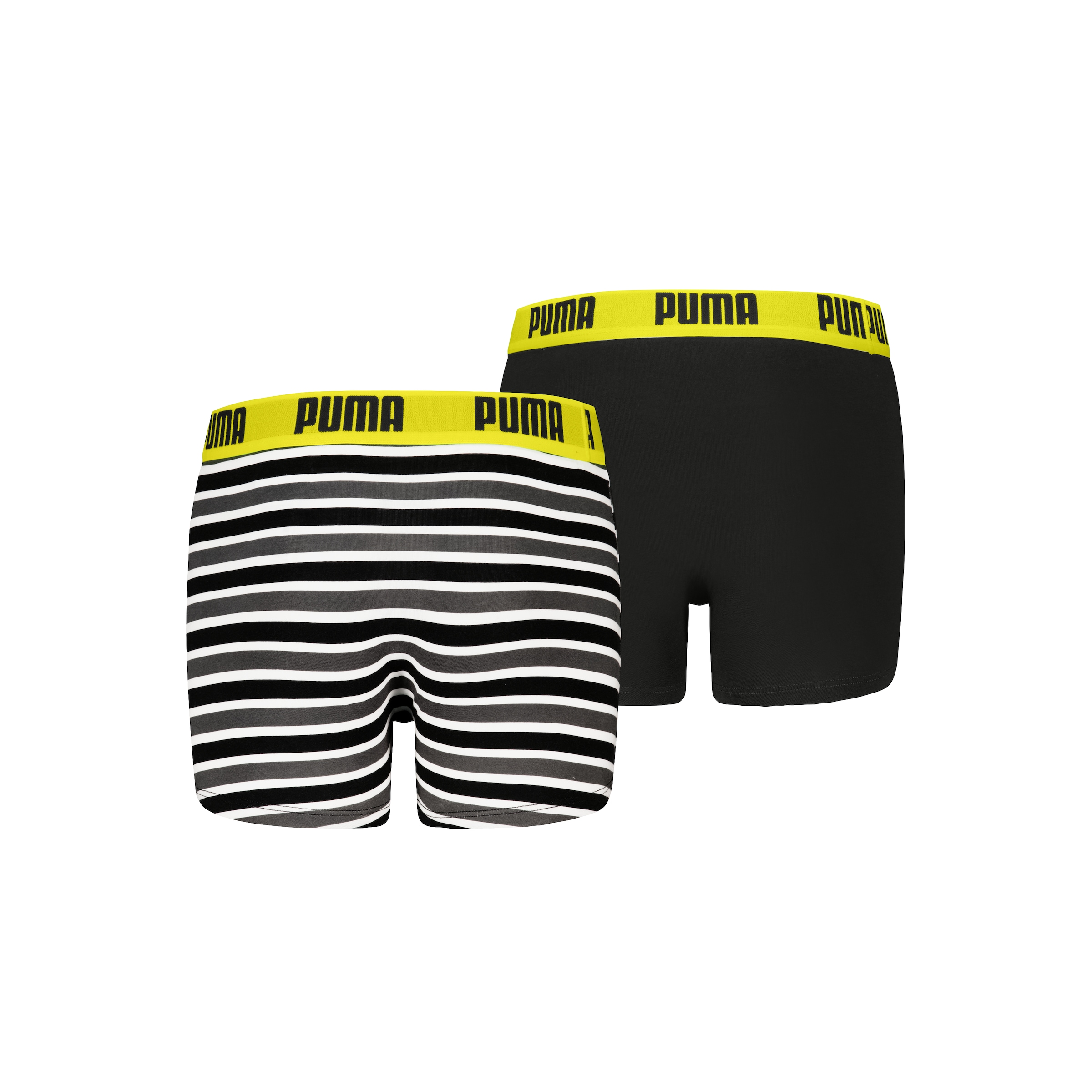 PUMA Boxershorts »PUMA BOYS EVERYDAY STRIPED BOXERS« 2er Pack,  ohne Eingriff, mit elastischem Logobund