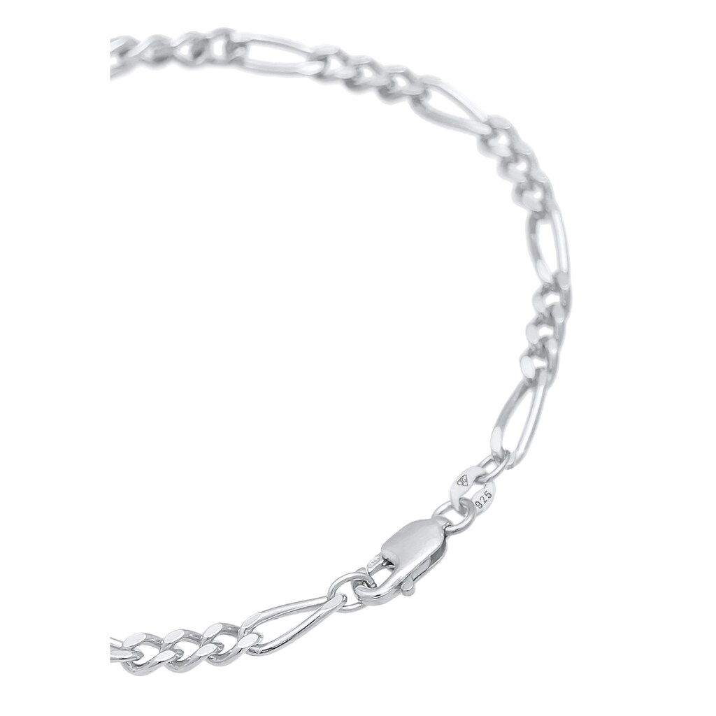 Kuzzoi Armband »Herren ID Platte Figaro Klassisch 925 Silber«