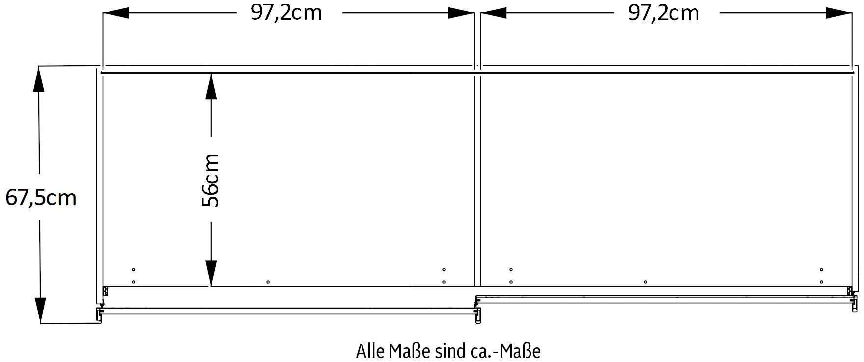 STAUD Schwebetürenschrank »Sinfonie Plus, edles Design in hochwertiger Qualität, Made in Germany«, Mit vier verschiedenen Ausstattungsvarianten
