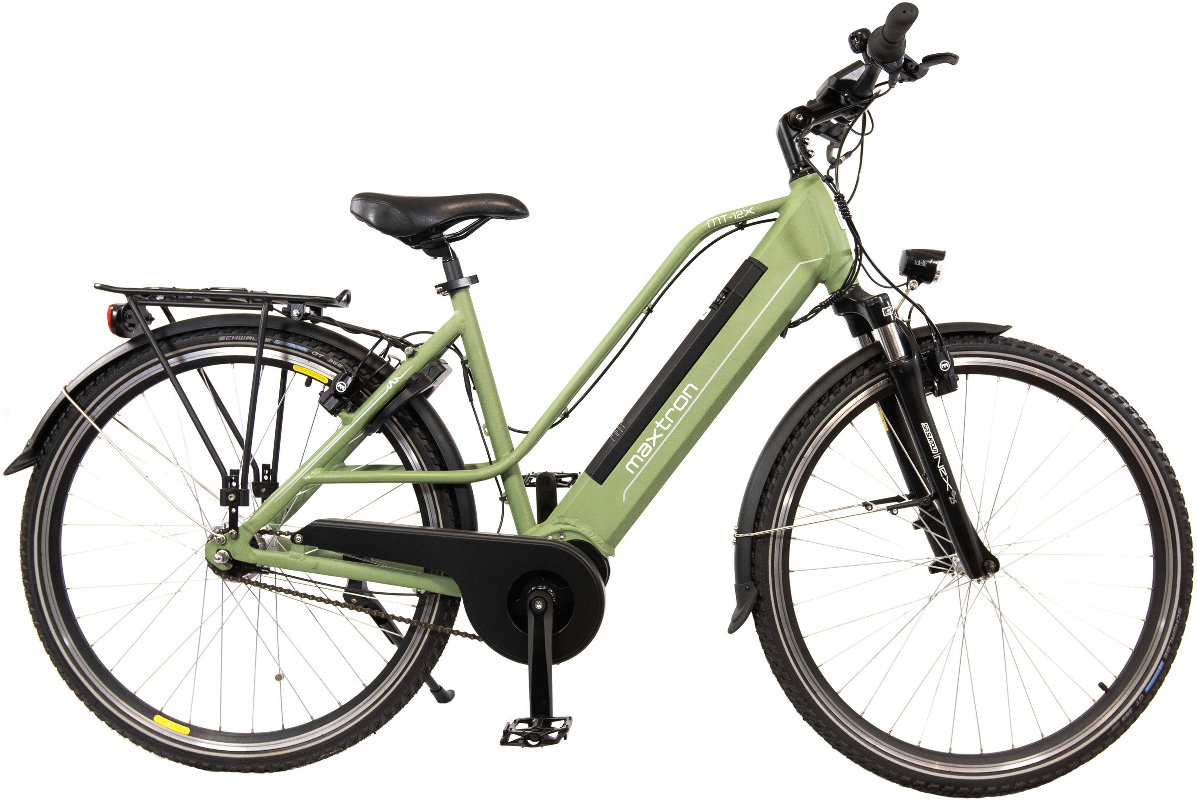 Maxtron E-Bike "MT 12X", 7 Gang, Shimano, NEXUS, Mittelmotor 250 W, (mit Ringschloss), Pedelec, Elektrofahrrad für Damen