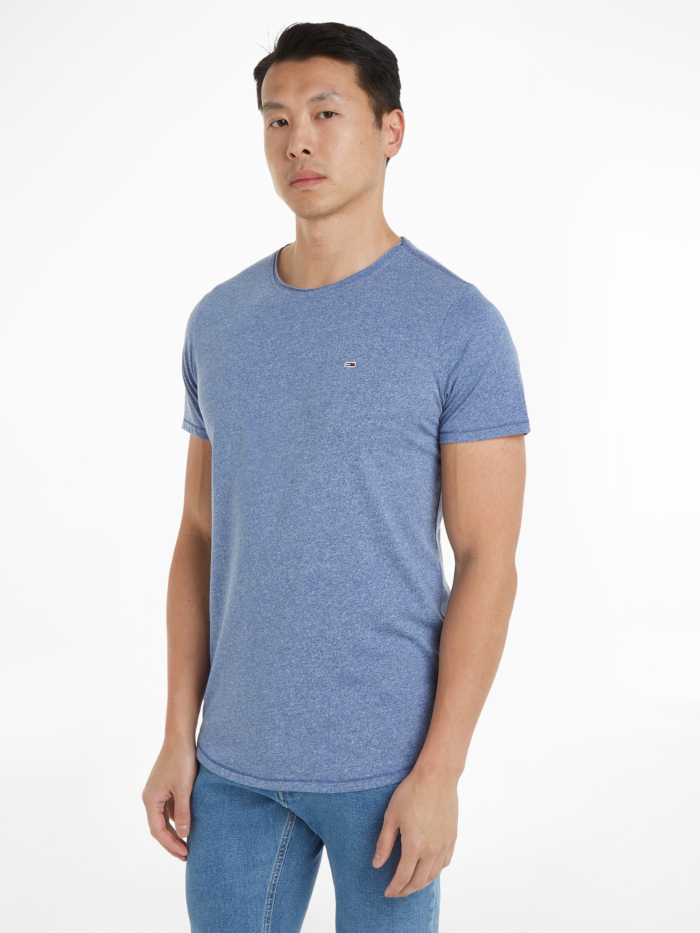 Tommy Jeans T-Shirt ▷ JASPE SLIM »TJM kaufen | C BAUR Markenlabel NECK«, mit