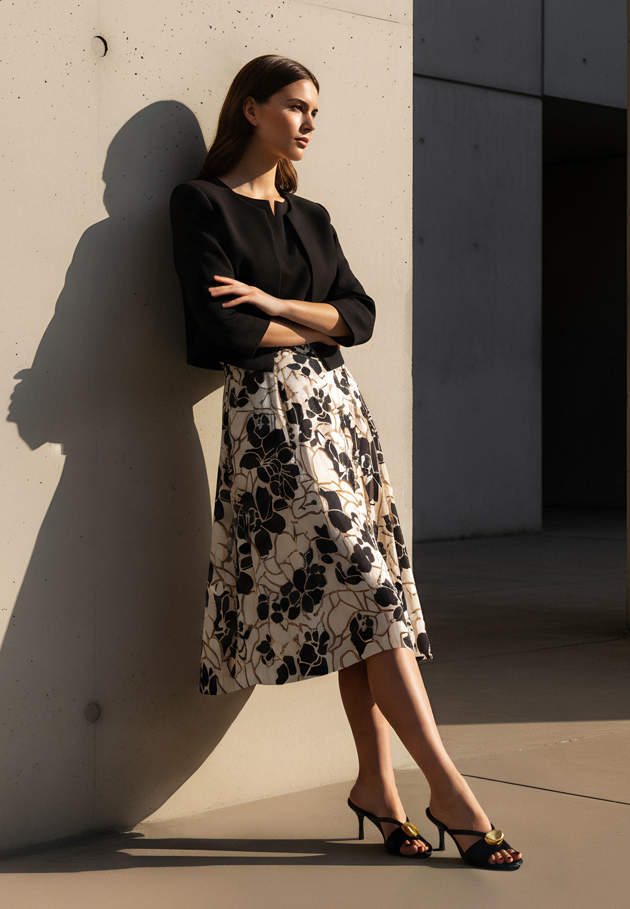 Betty Barclay Etuikleid »Materialmix, Damen mit ausgestelltem Rock« Ohne Tasche