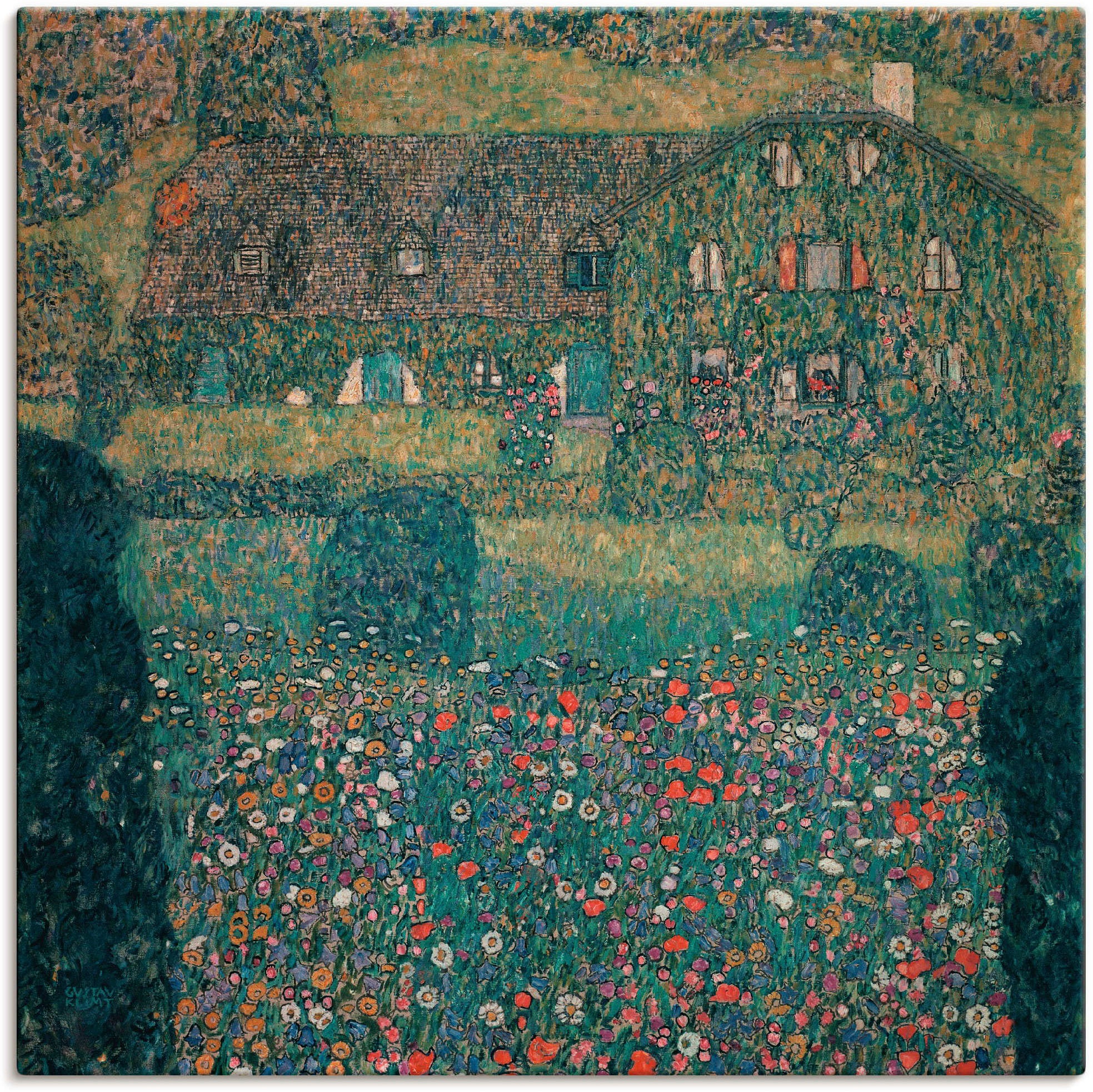 Artland Wandbild "Landhaus am Attersee. 1914.", Garten, (1 St.), als Alubil günstig online kaufen