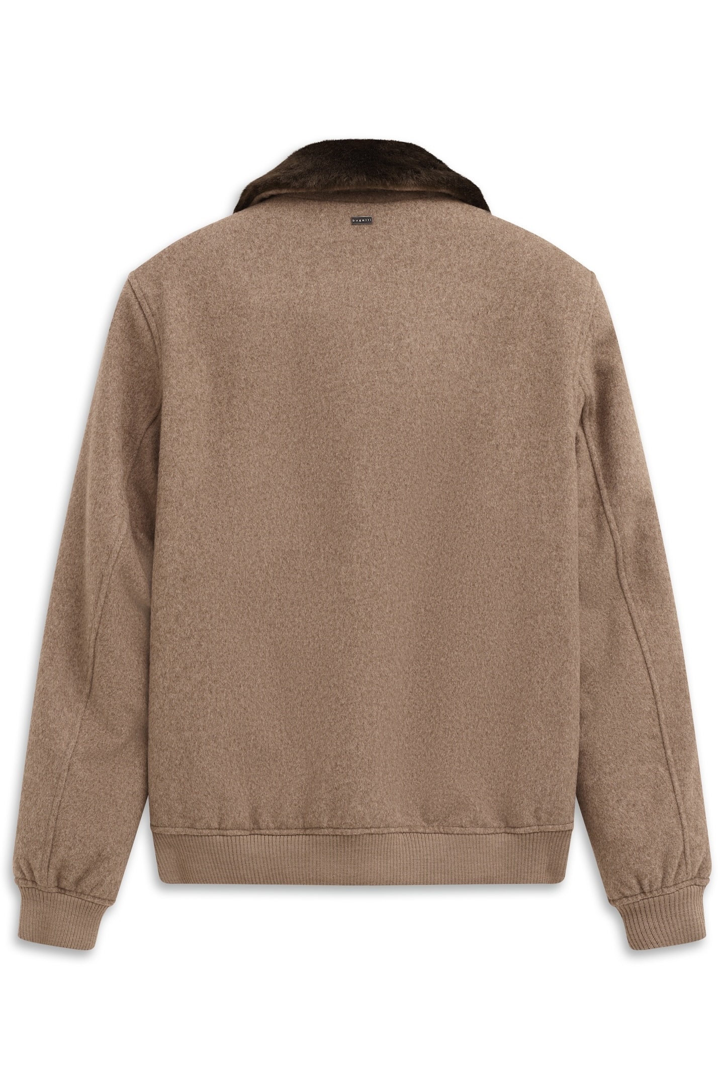 bugatti Wolljacke »Modern Fit«, mit abnehmbarem Kunstfellkragen